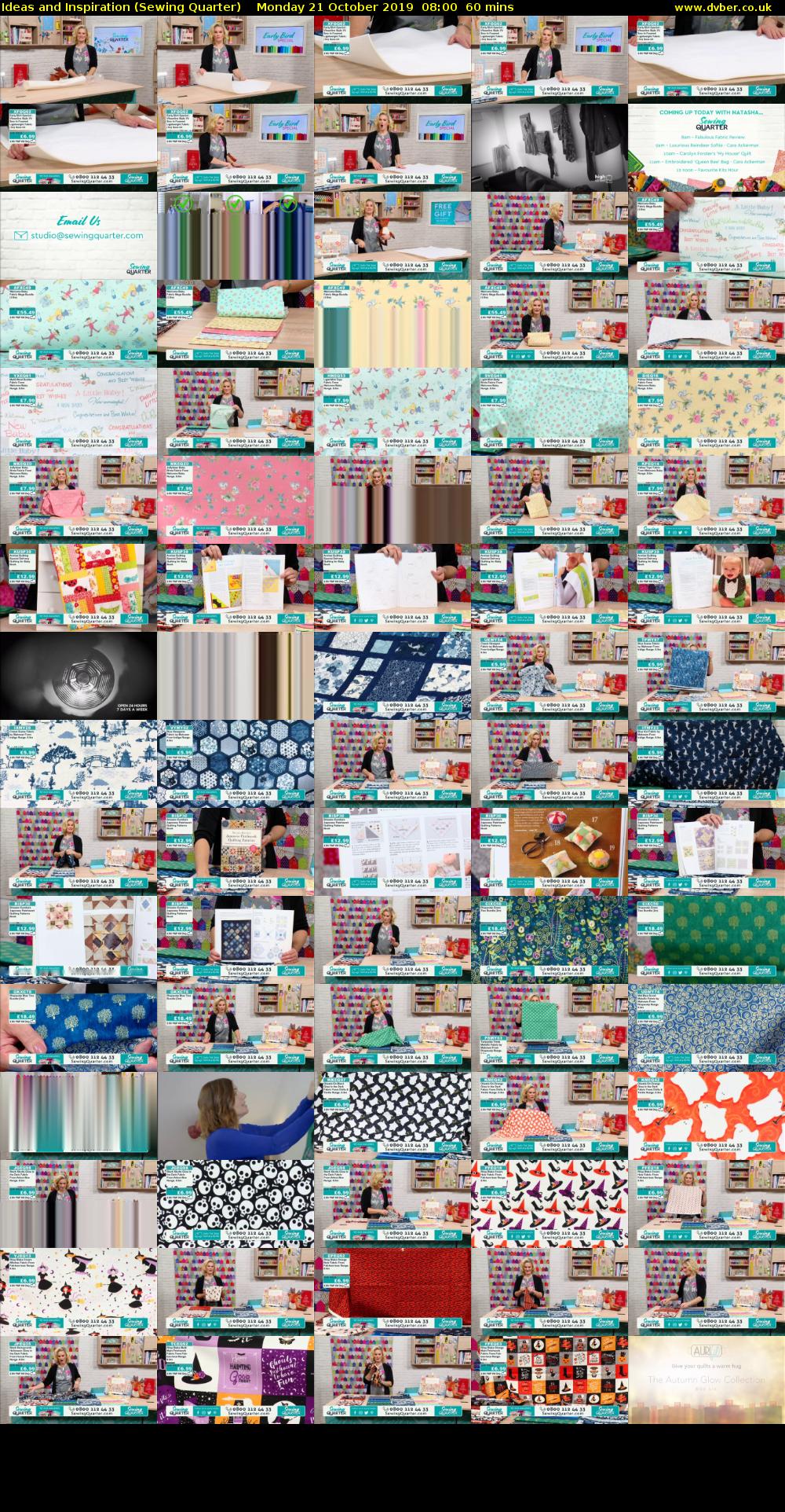 Ideas and Inspiration (Sewing Quarter) Monday 21 October 2019 08:00 - 09:00