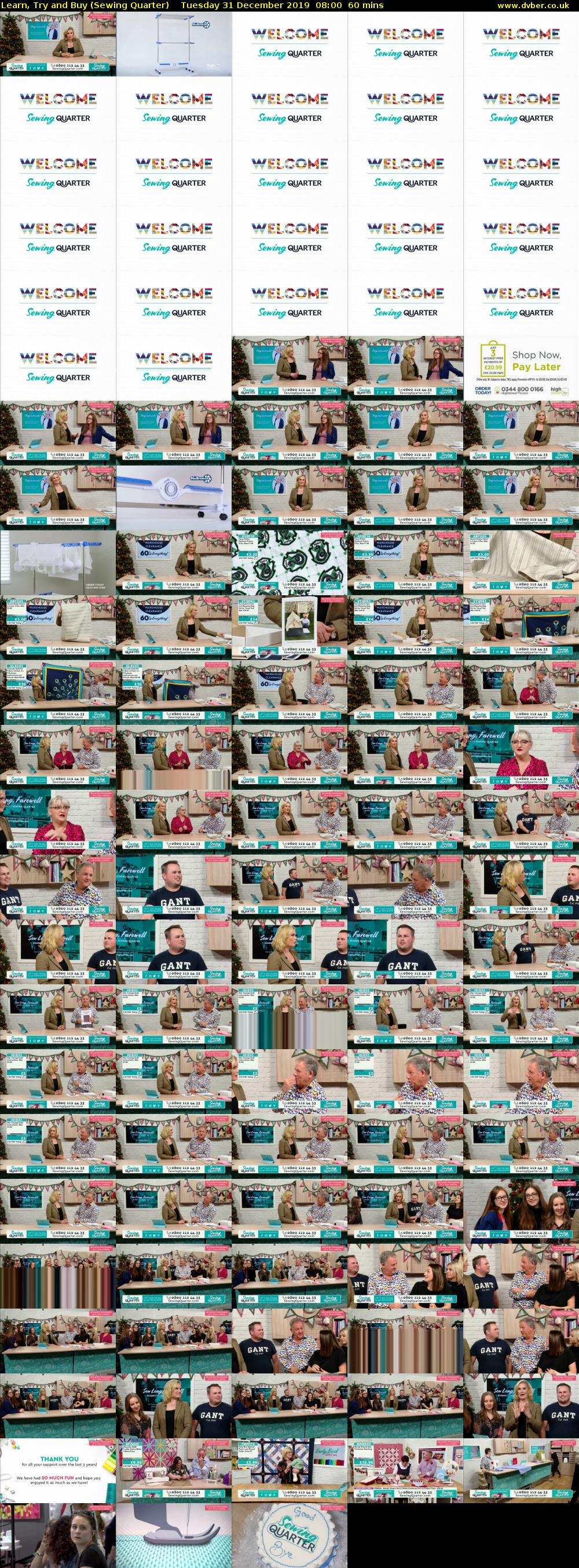 Learn, Try and Buy (Sewing Quarter) Tuesday 31 December 2019 08:00 - 09:00