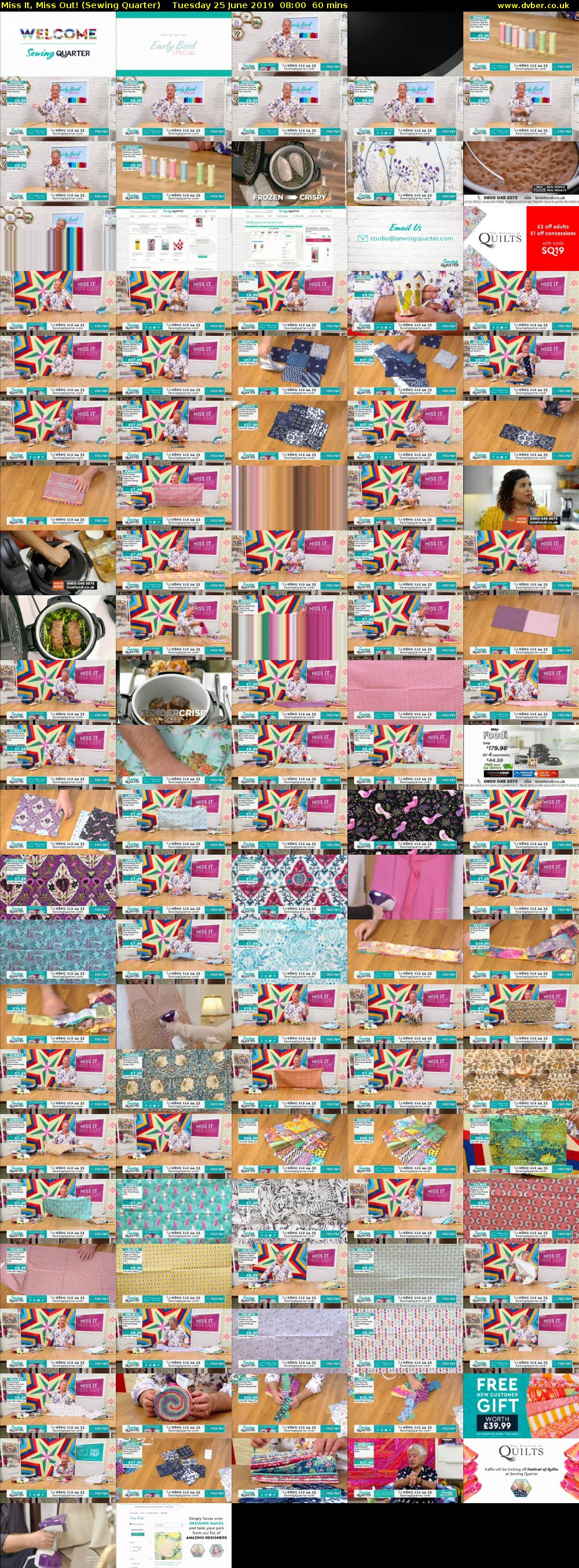 Miss It, Miss Out! (Sewing Quarter) Tuesday 25 June 2019 08:00 - 09:00