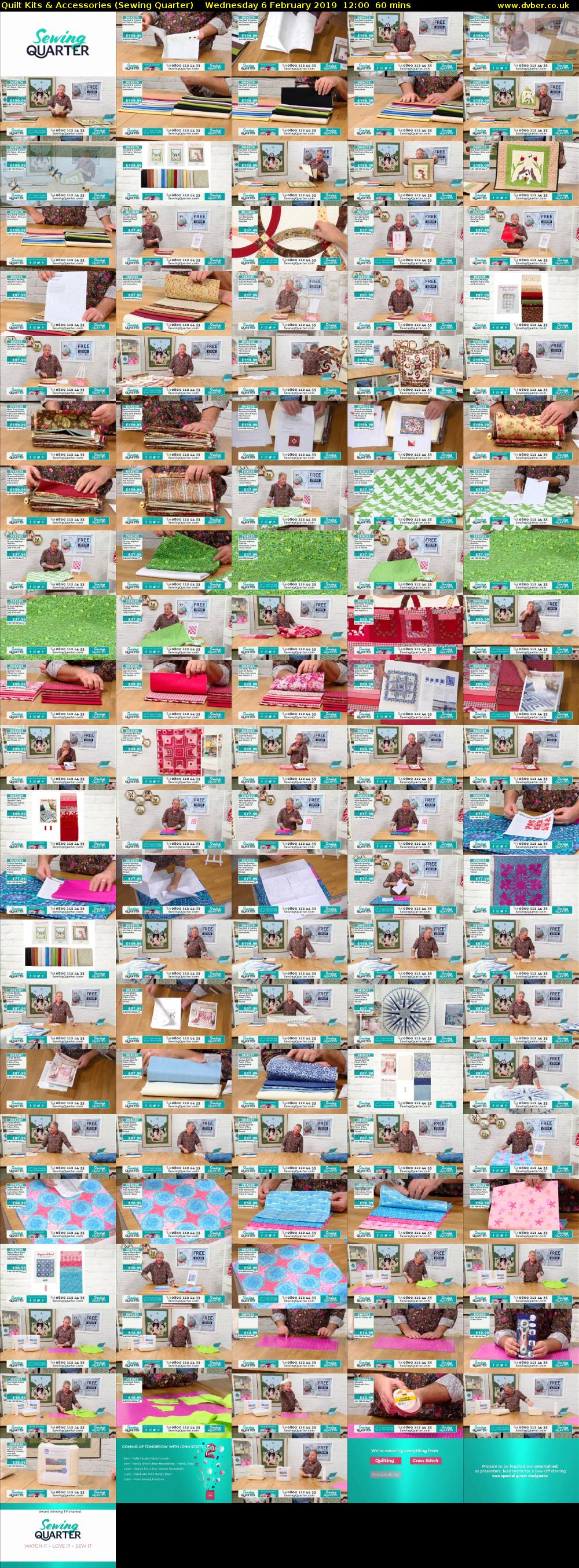 Quilt Kits & Accessories (Sewing Quarter) Wednesday 6 February 2019 12:00 - 13:00