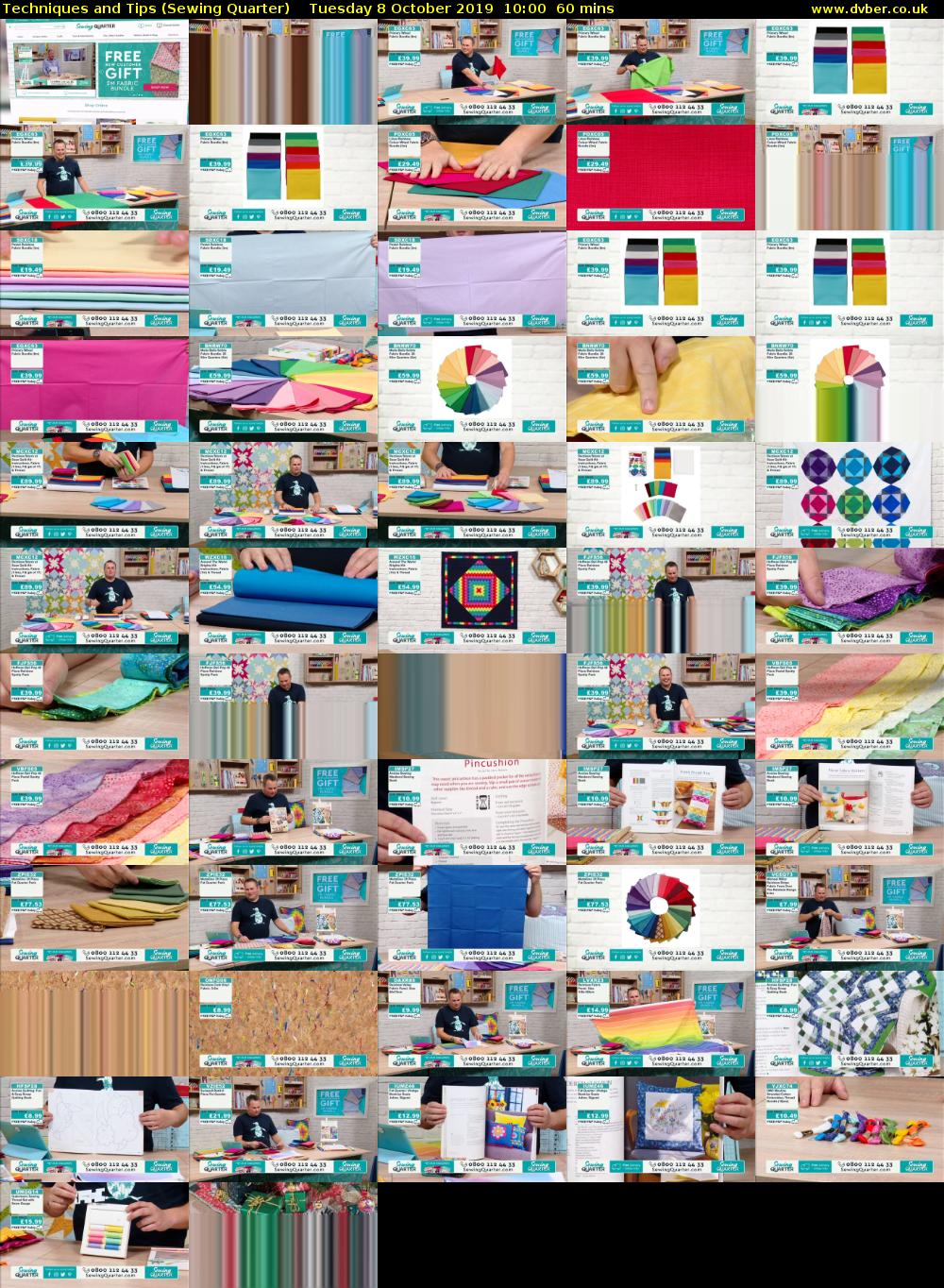 Techniques and Tips (Sewing Quarter) Tuesday 8 October 2019 10:00 - 11:00