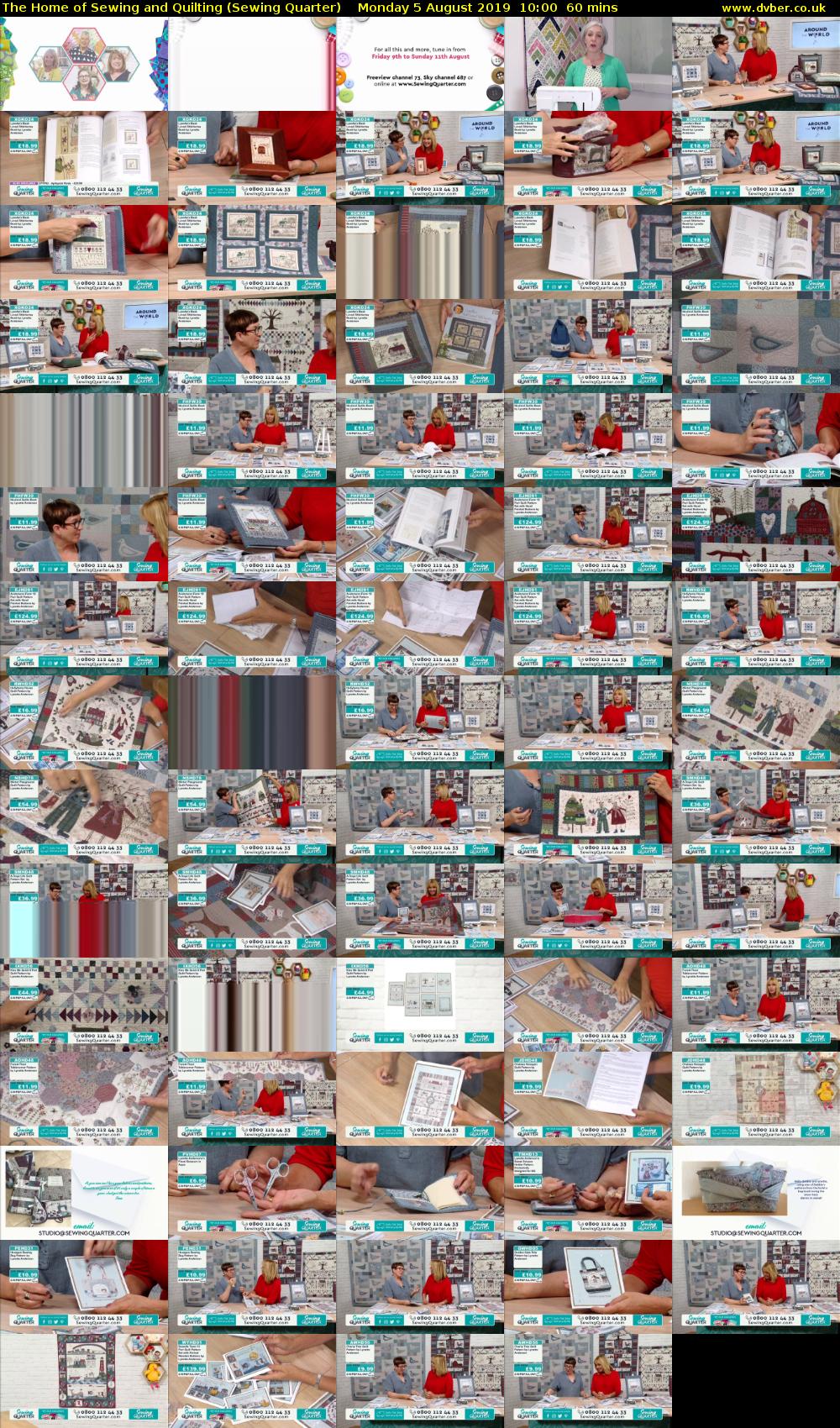 The Home of Sewing and Quilting (Sewing Quarter) Monday 5 August 2019 10:00 - 11:00