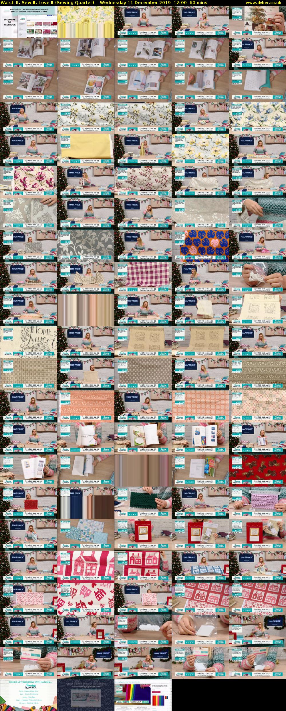 Watch It, Sew It, Love It (Sewing Quarter) Wednesday 11 December 2019 12:00 - 13:00