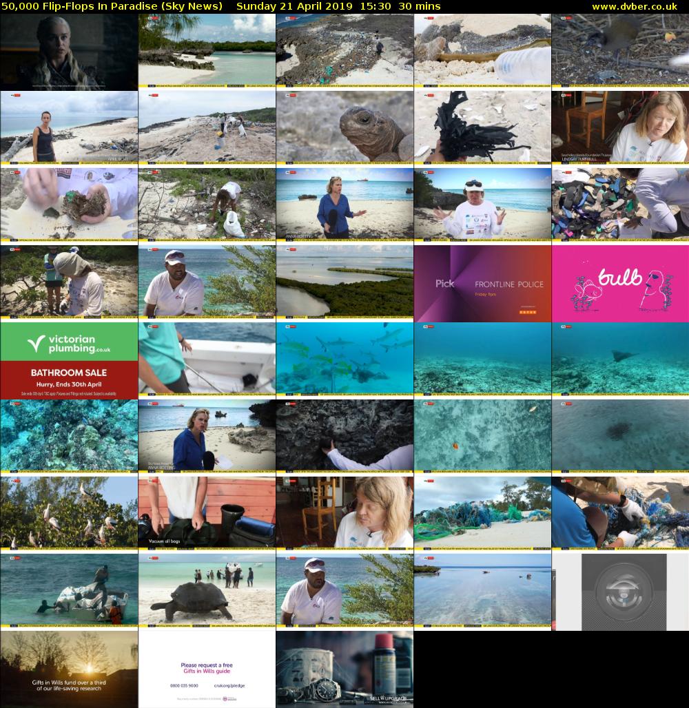 50,000 Flip-Flops In Paradise (Sky News) Sunday 21 April 2019 15:30 - 16:00