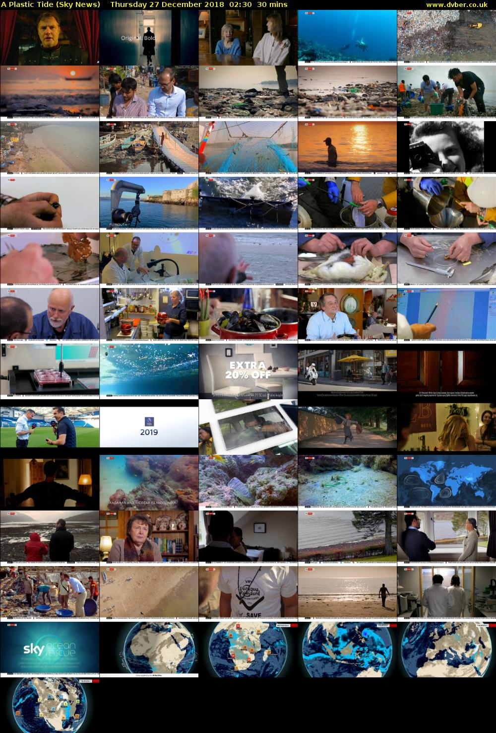A Plastic Tide (Sky News) Thursday 27 December 2018 02:30 - 03:00