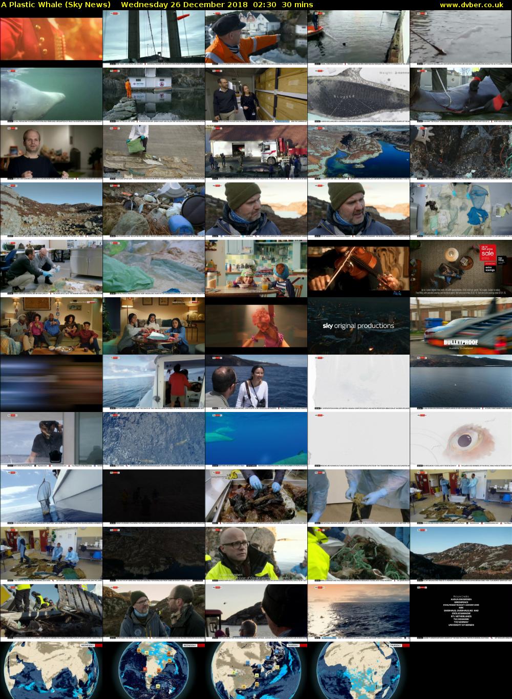 A Plastic Whale (Sky News) Wednesday 26 December 2018 02:30 - 03:00