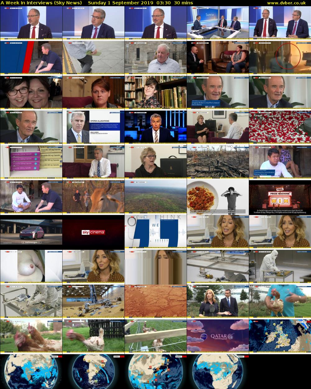 A Week In Interviews (Sky News) Sunday 1 September 2019 03:30 - 04:00