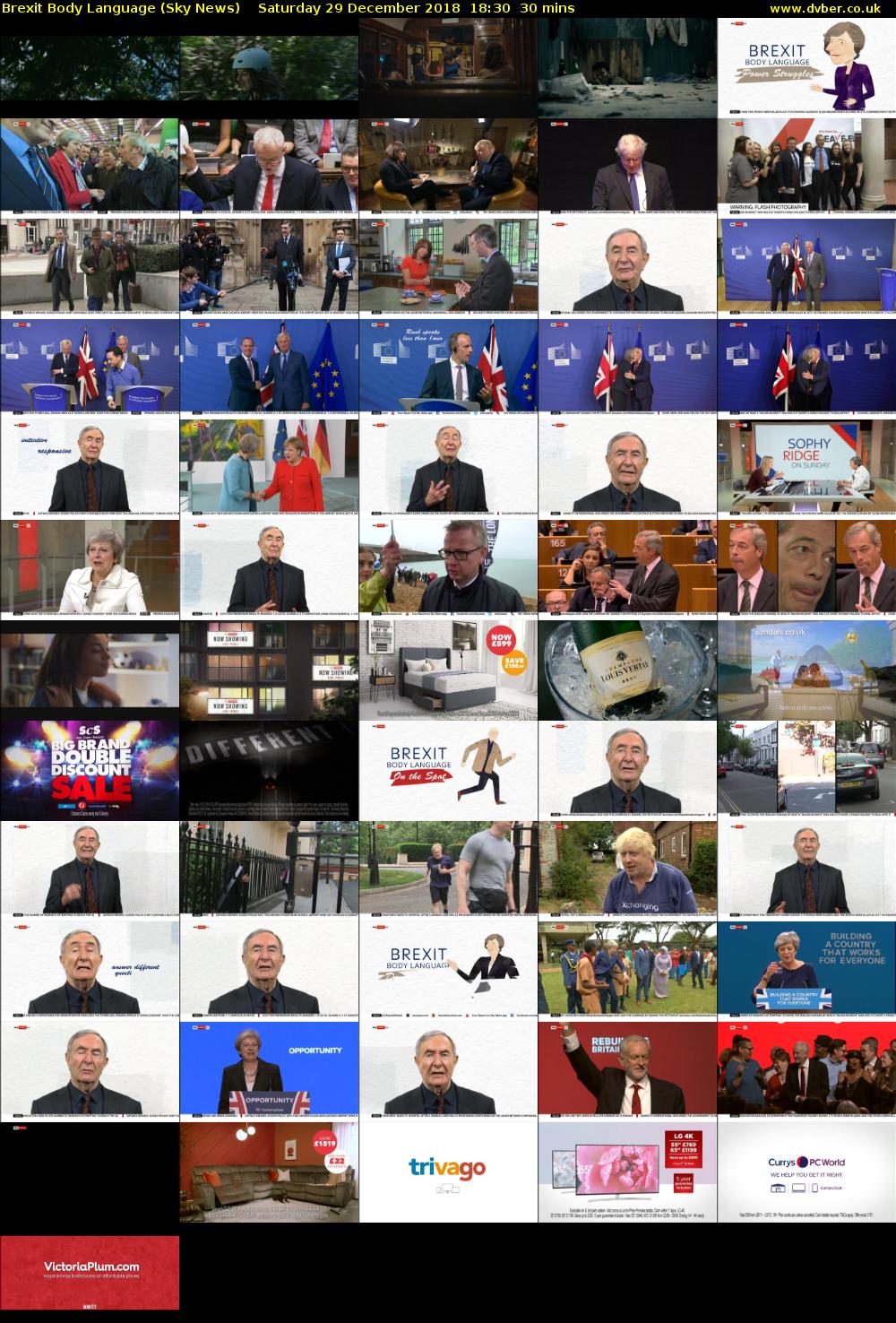 Brexit Body Language (Sky News) Saturday 29 December 2018 18:30 - 19:00