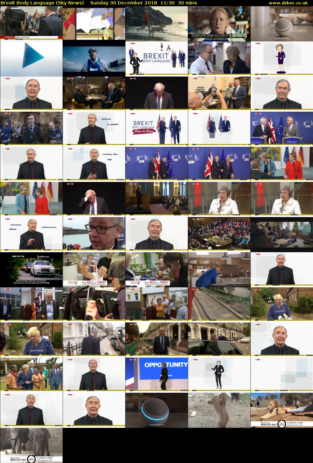 Brexit Body Language (Sky News) Sunday 30 December 2018 11:30 - 12:00