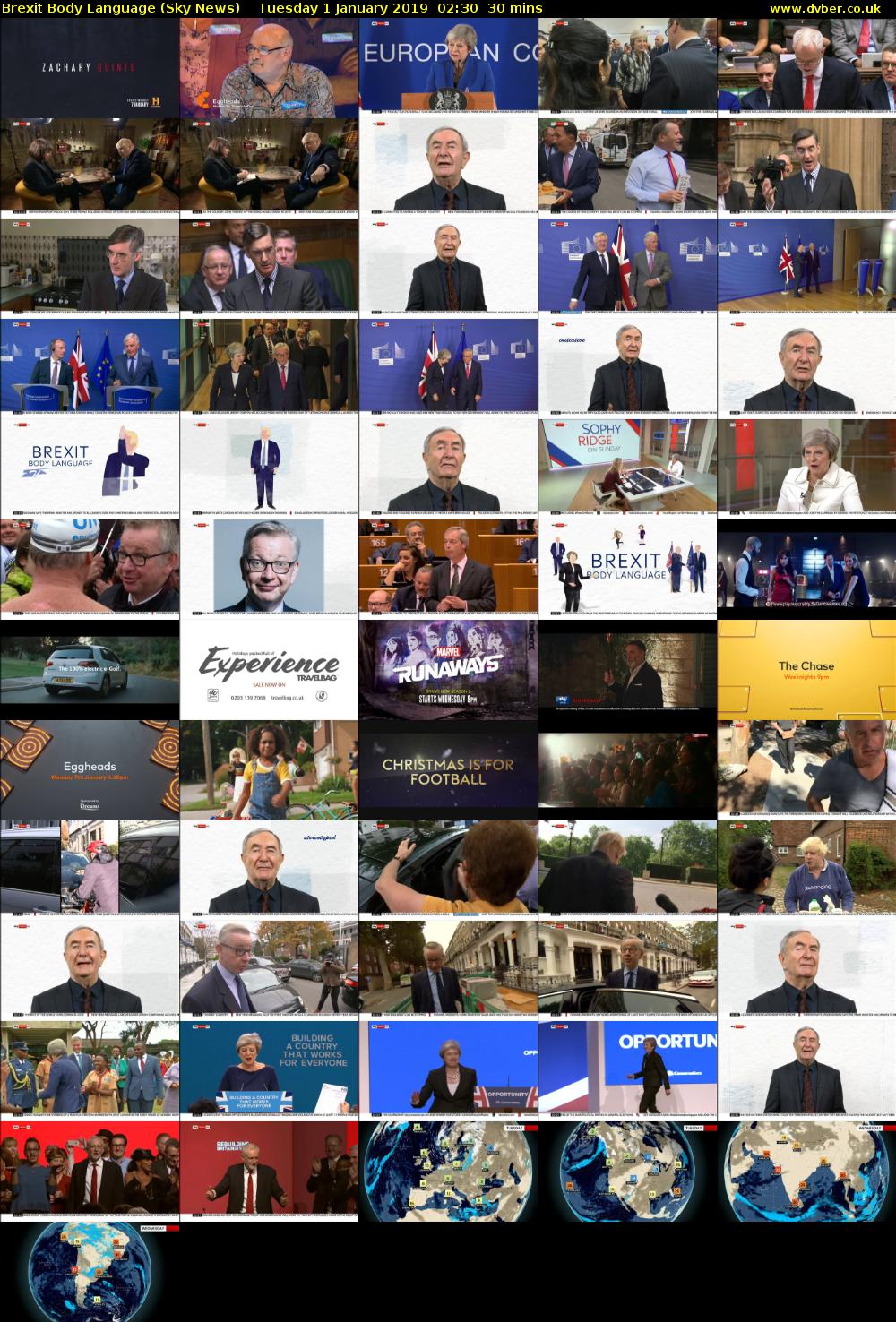 Brexit Body Language (Sky News) Tuesday 1 January 2019 02:30 - 03:00