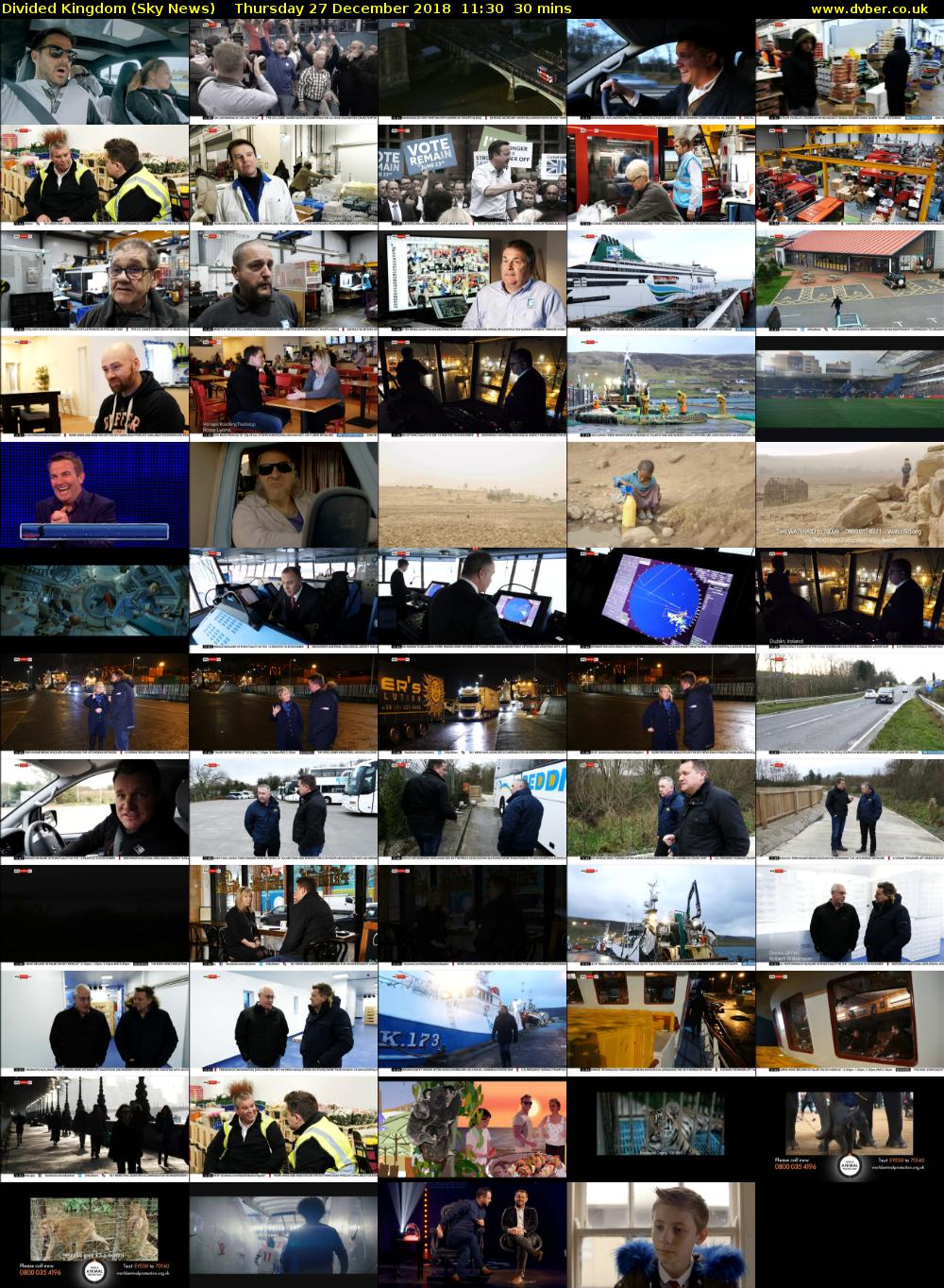 Divided Kingdom (Sky News) Thursday 27 December 2018 11:30 - 12:00