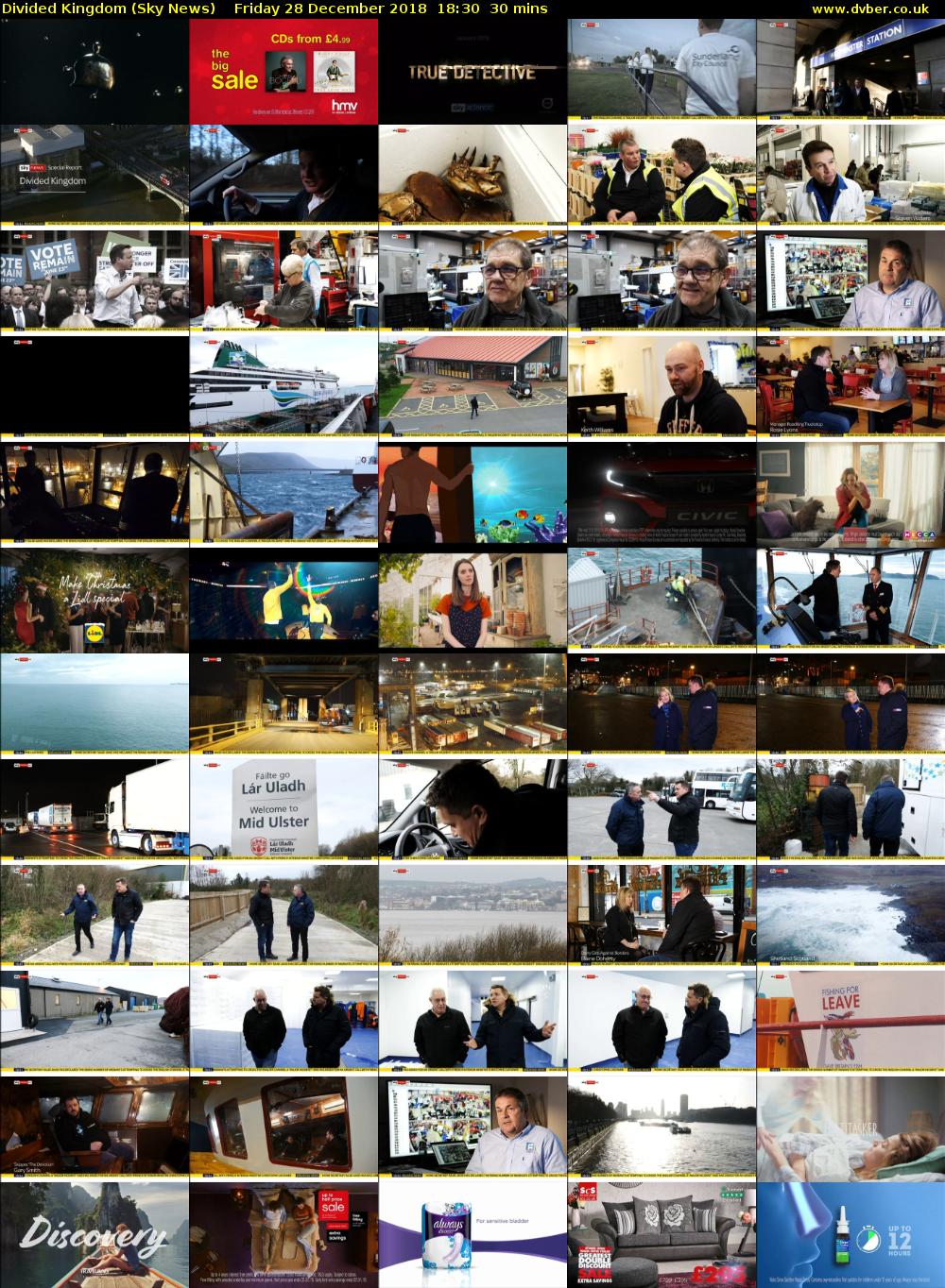 Divided Kingdom (Sky News) Friday 28 December 2018 18:30 - 19:00