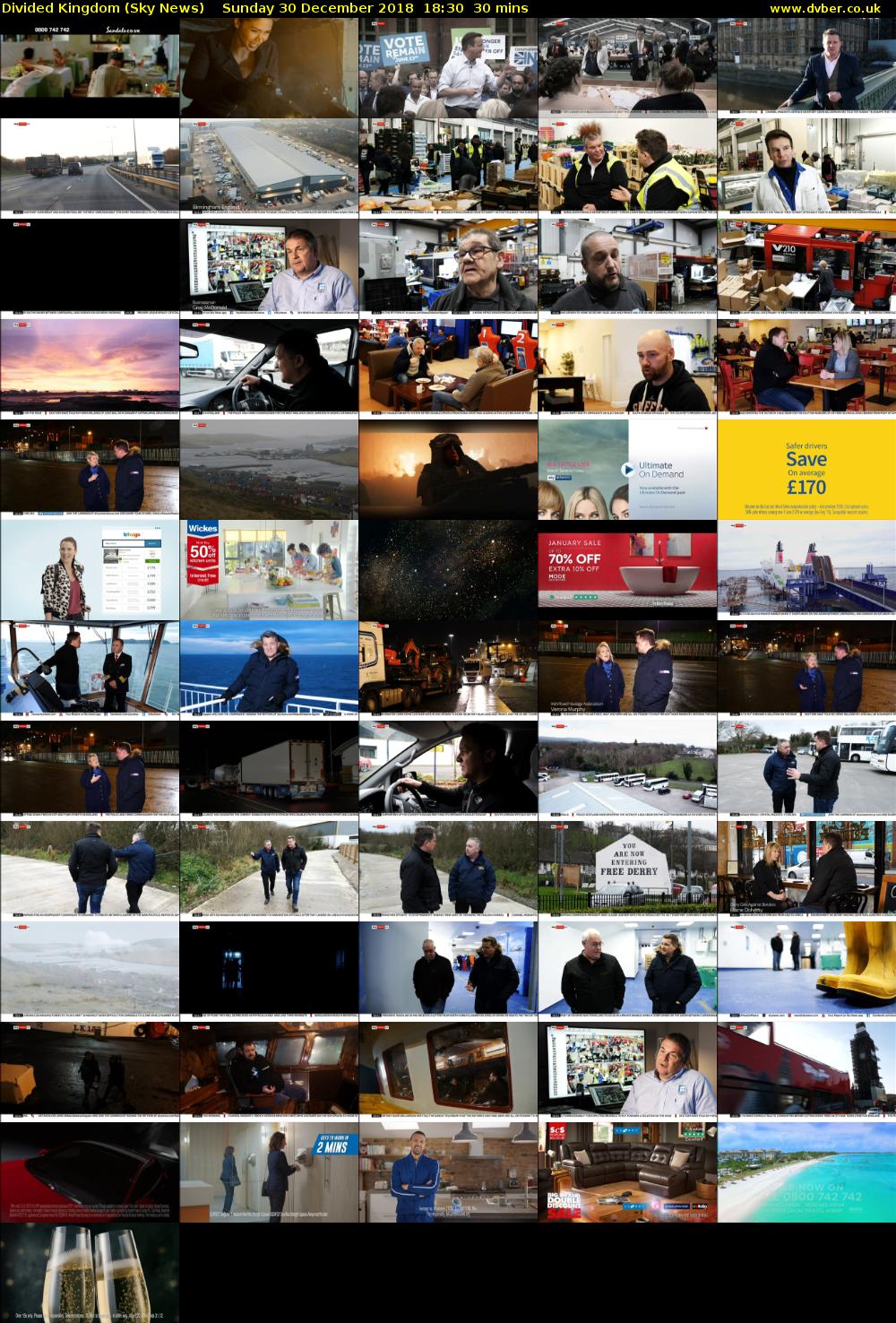 Divided Kingdom (Sky News) Sunday 30 December 2018 18:30 - 19:00