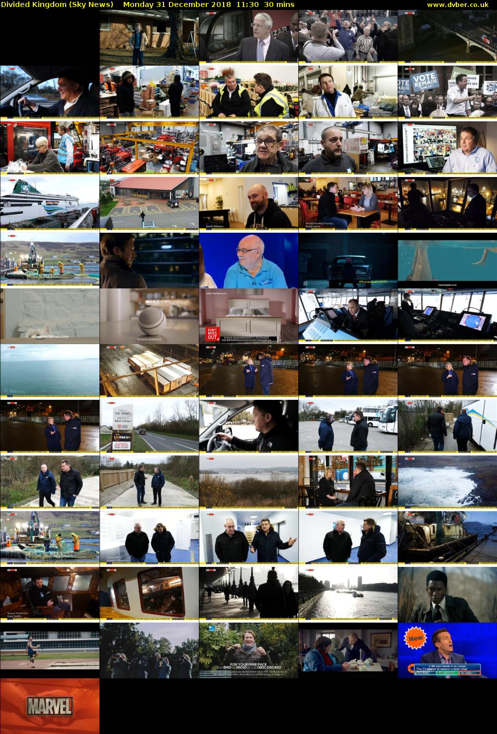 Divided Kingdom (Sky News) Monday 31 December 2018 11:30 - 12:00