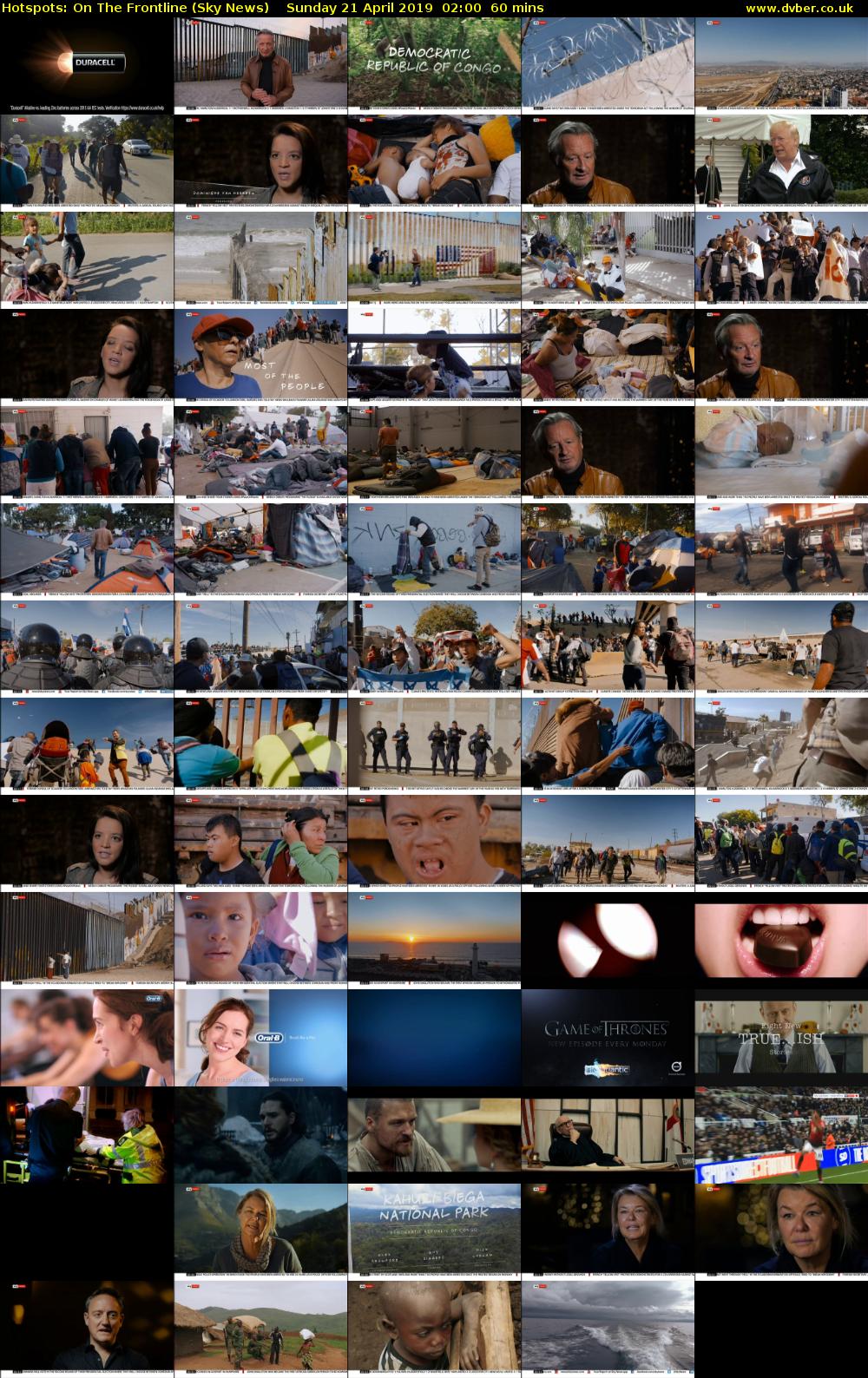 Hotspots: On The Frontline (Sky News) Sunday 21 April 2019 02:00 - 03:00