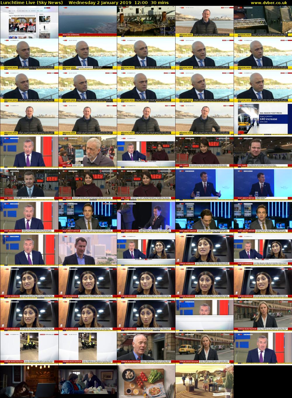 Lunchtime Live (Sky News) Wednesday 2 January 2019 12:00 - 12:30