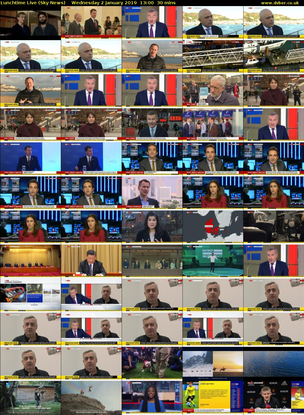 Lunchtime Live (Sky News) Wednesday 2 January 2019 13:00 - 13:30