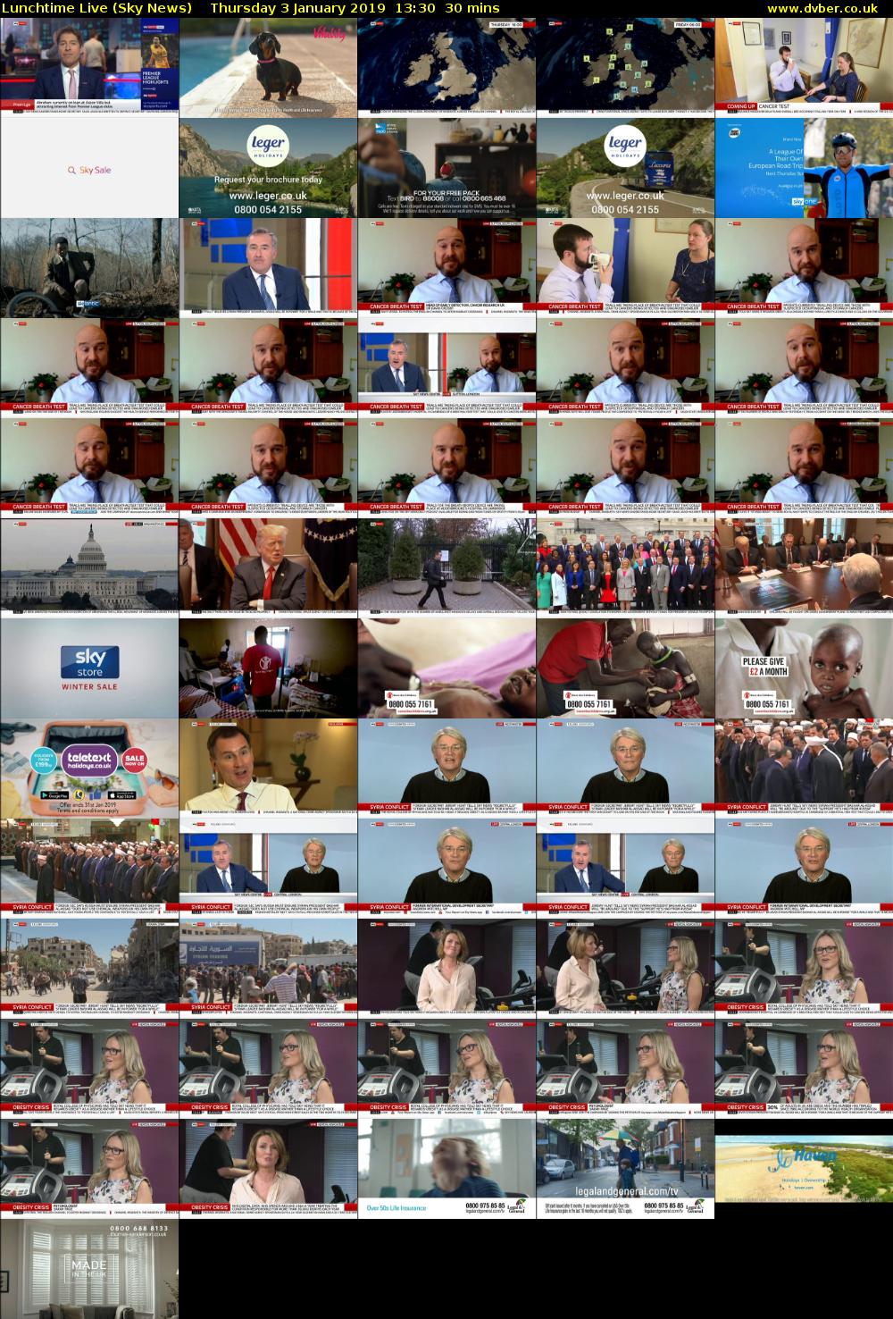 Lunchtime Live (Sky News) Thursday 3 January 2019 13:30 - 14:00