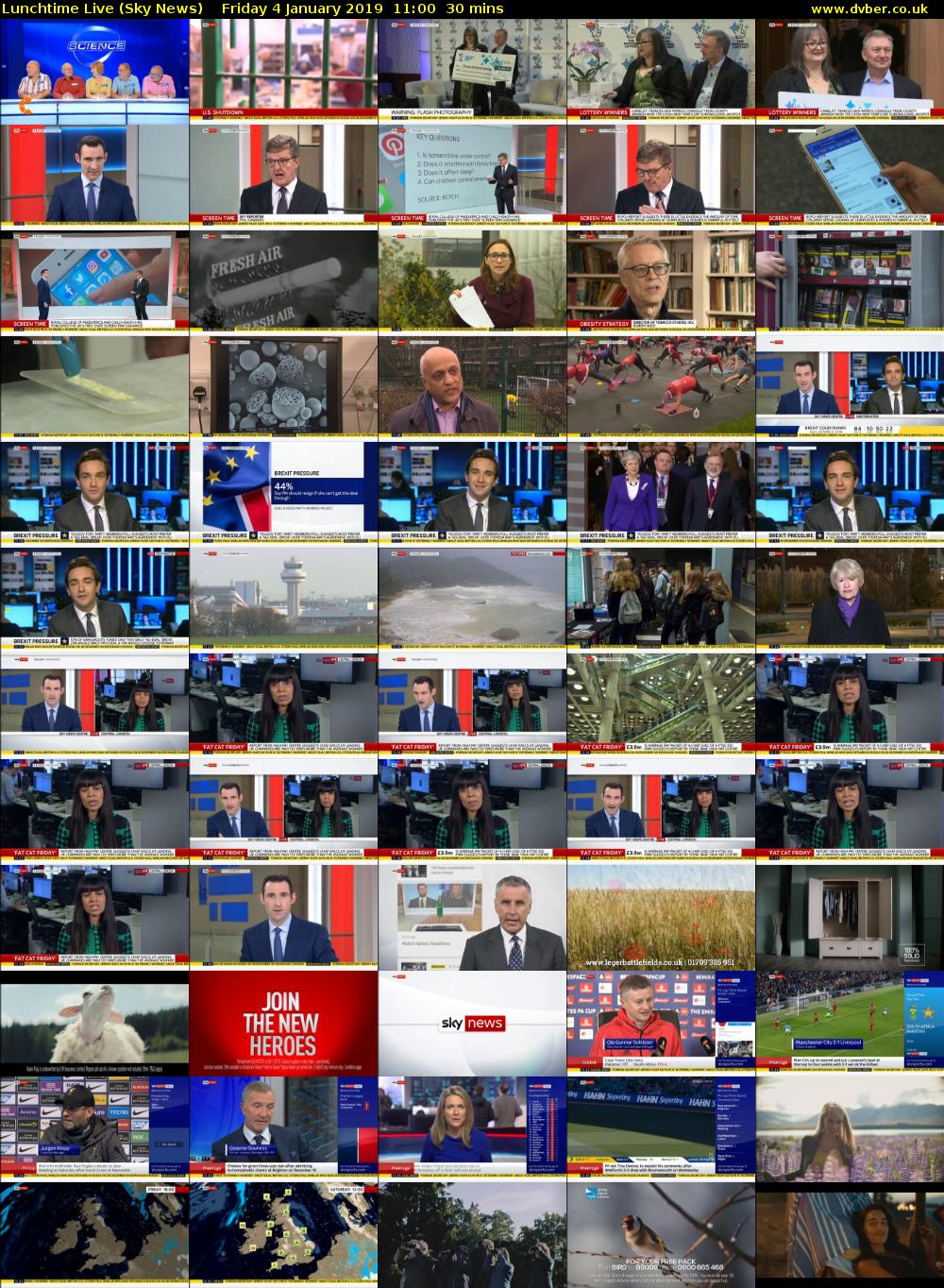 Lunchtime Live (Sky News) Friday 4 January 2019 11:00 - 11:30