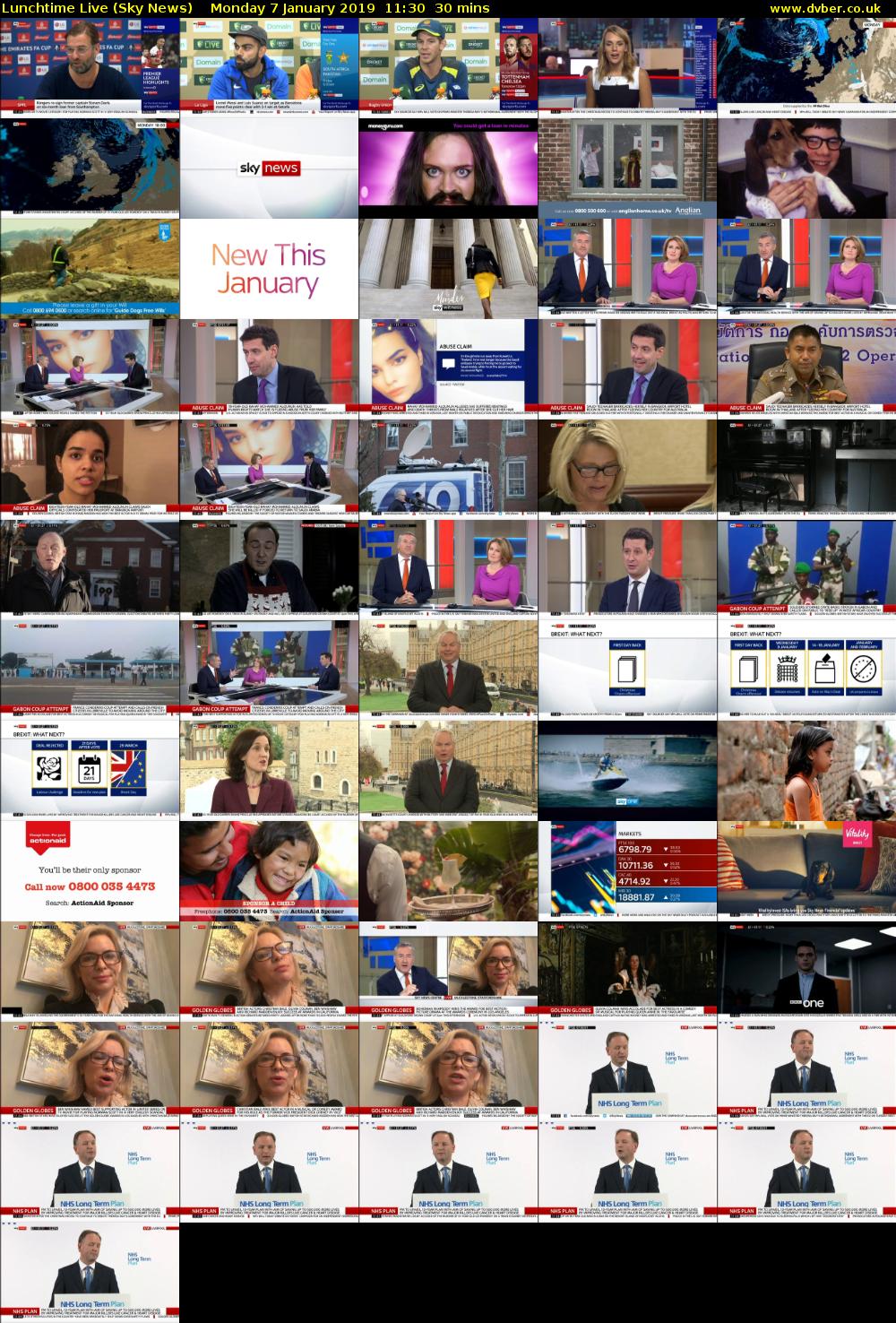 Lunchtime Live (Sky News) Monday 7 January 2019 11:30 - 12:00