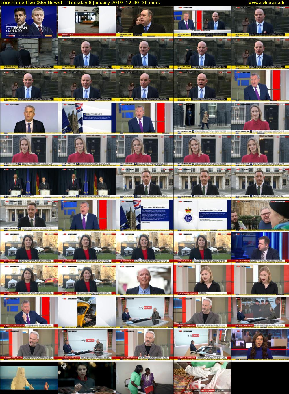 Lunchtime Live (Sky News) Tuesday 8 January 2019 12:00 - 12:30