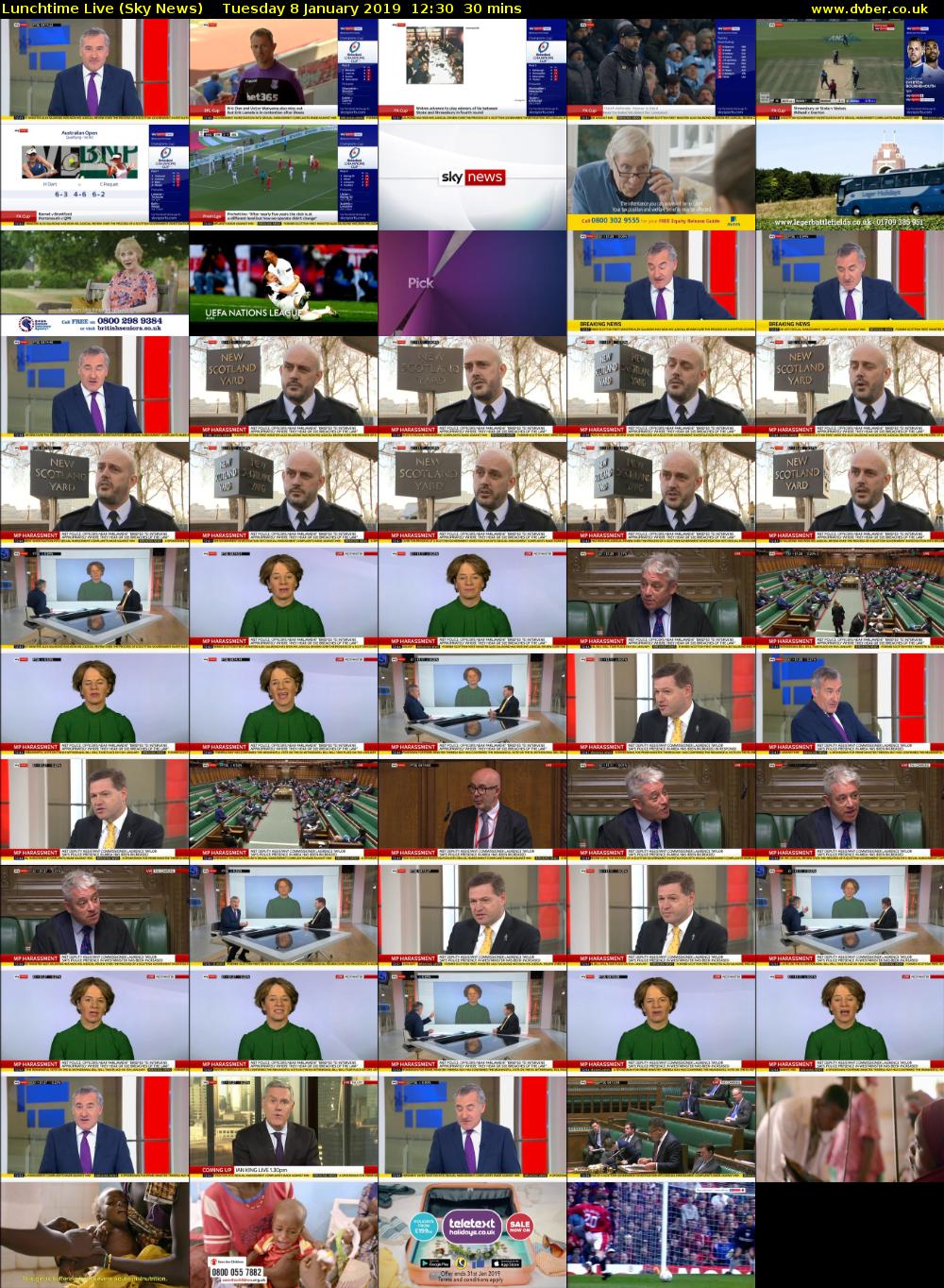 Lunchtime Live (Sky News) Tuesday 8 January 2019 12:30 - 13:00