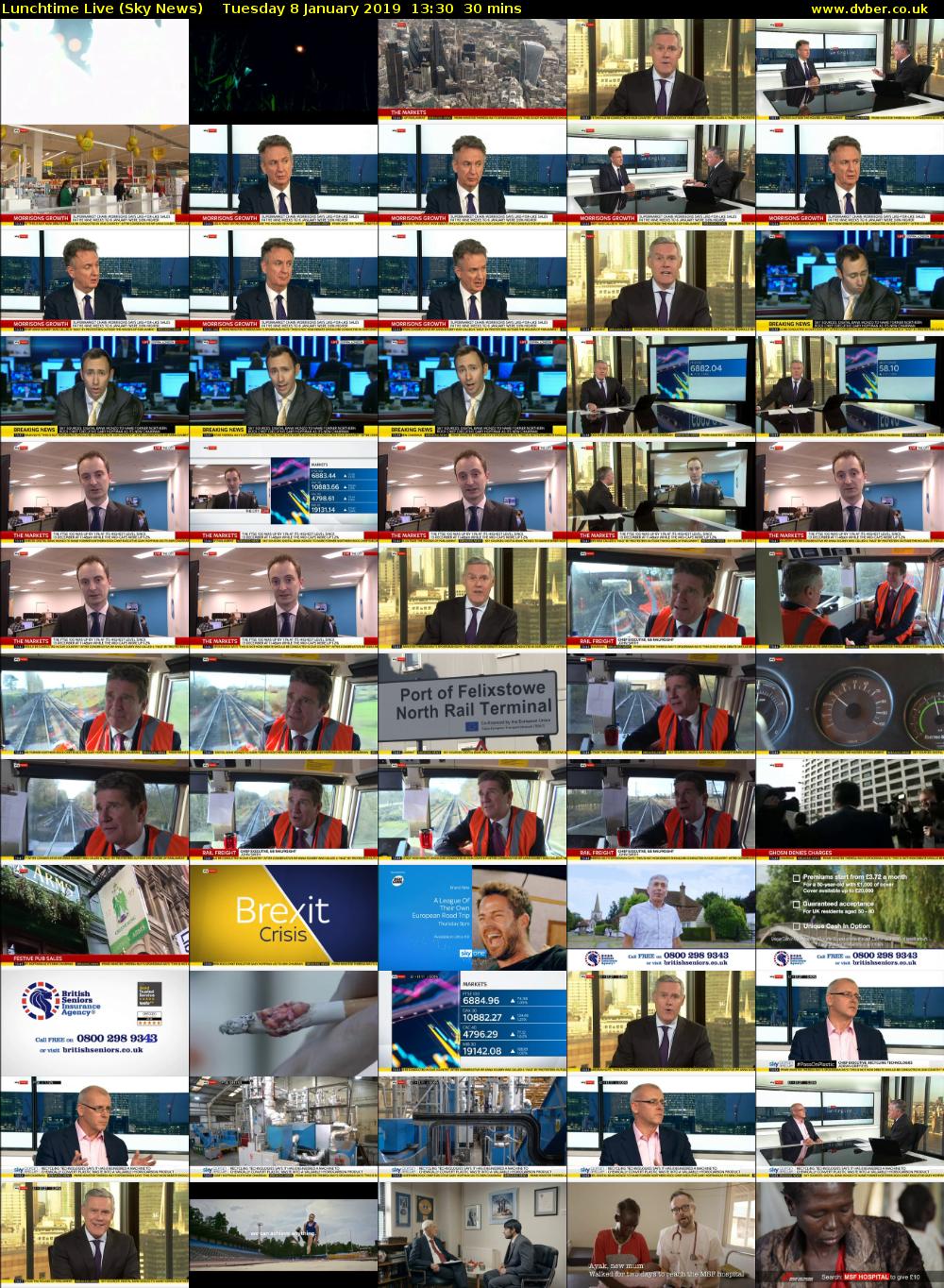 Lunchtime Live (Sky News) Tuesday 8 January 2019 13:30 - 14:00