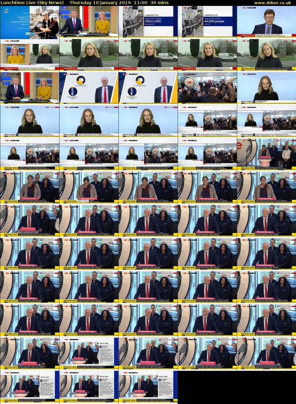 Lunchtime Live (Sky News) Thursday 10 January 2019 11:00 - 11:30