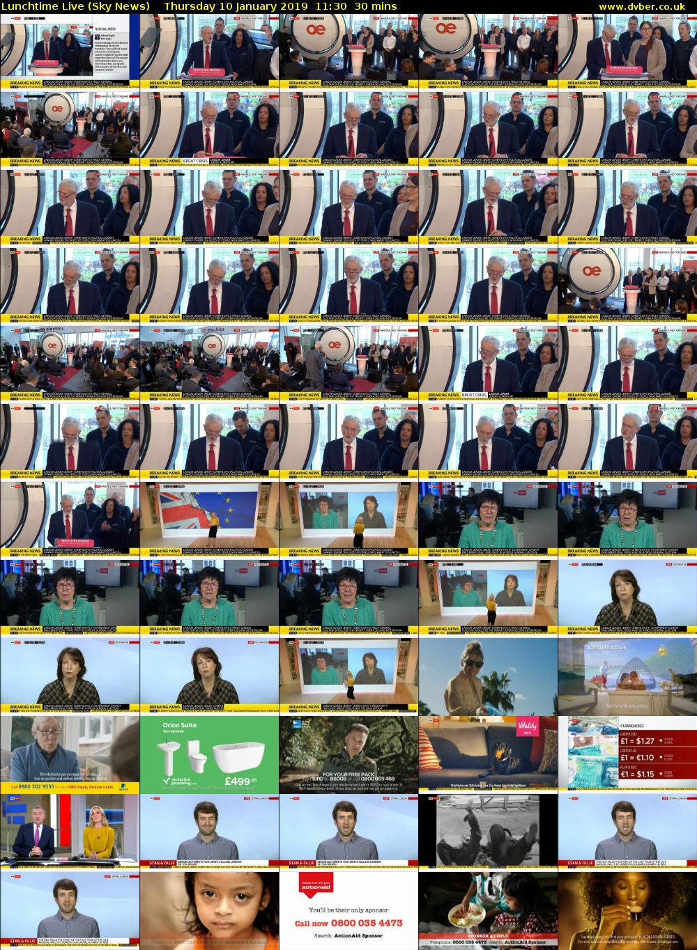 Lunchtime Live (Sky News) Thursday 10 January 2019 11:30 - 12:00