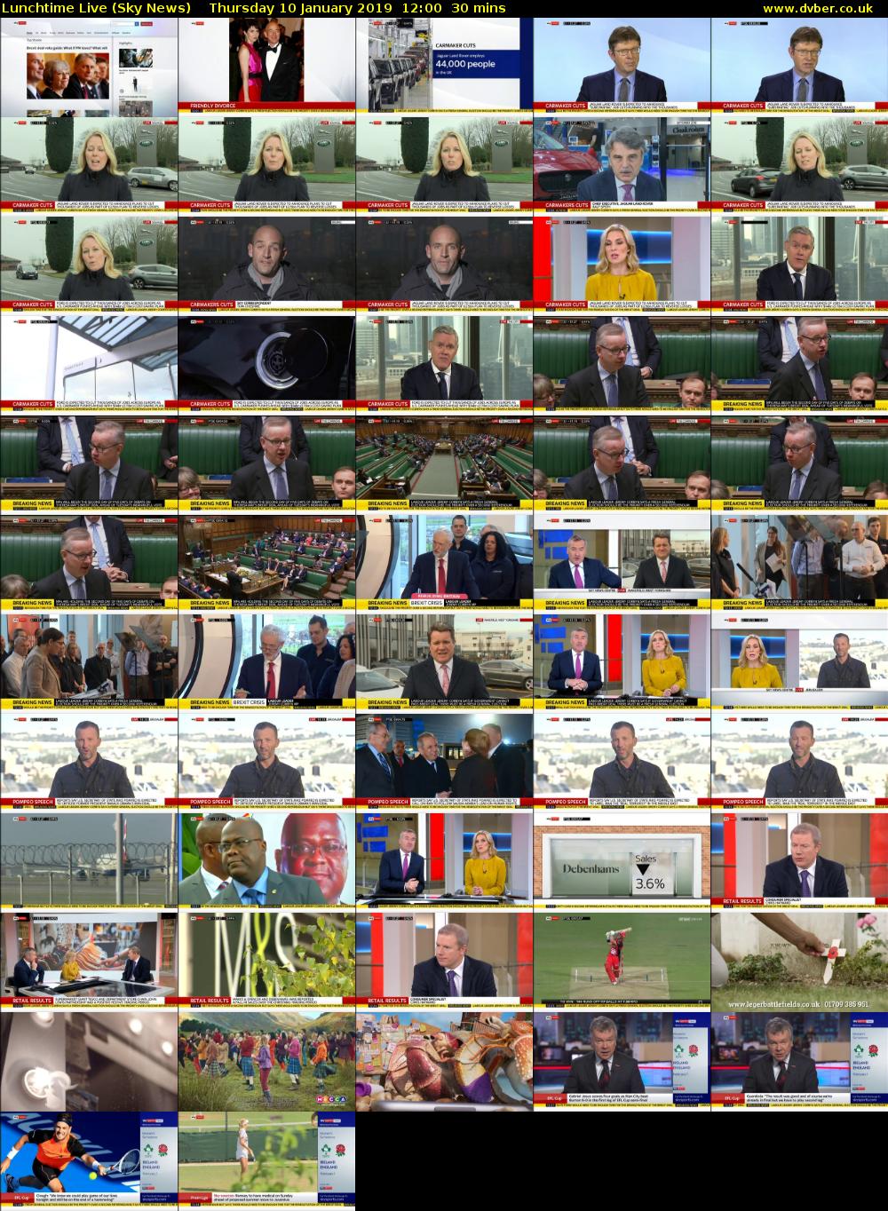 Lunchtime Live (Sky News) Thursday 10 January 2019 12:00 - 12:30