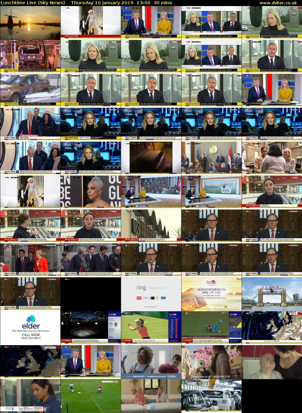 Lunchtime Live (Sky News) Thursday 10 January 2019 13:00 - 13:30