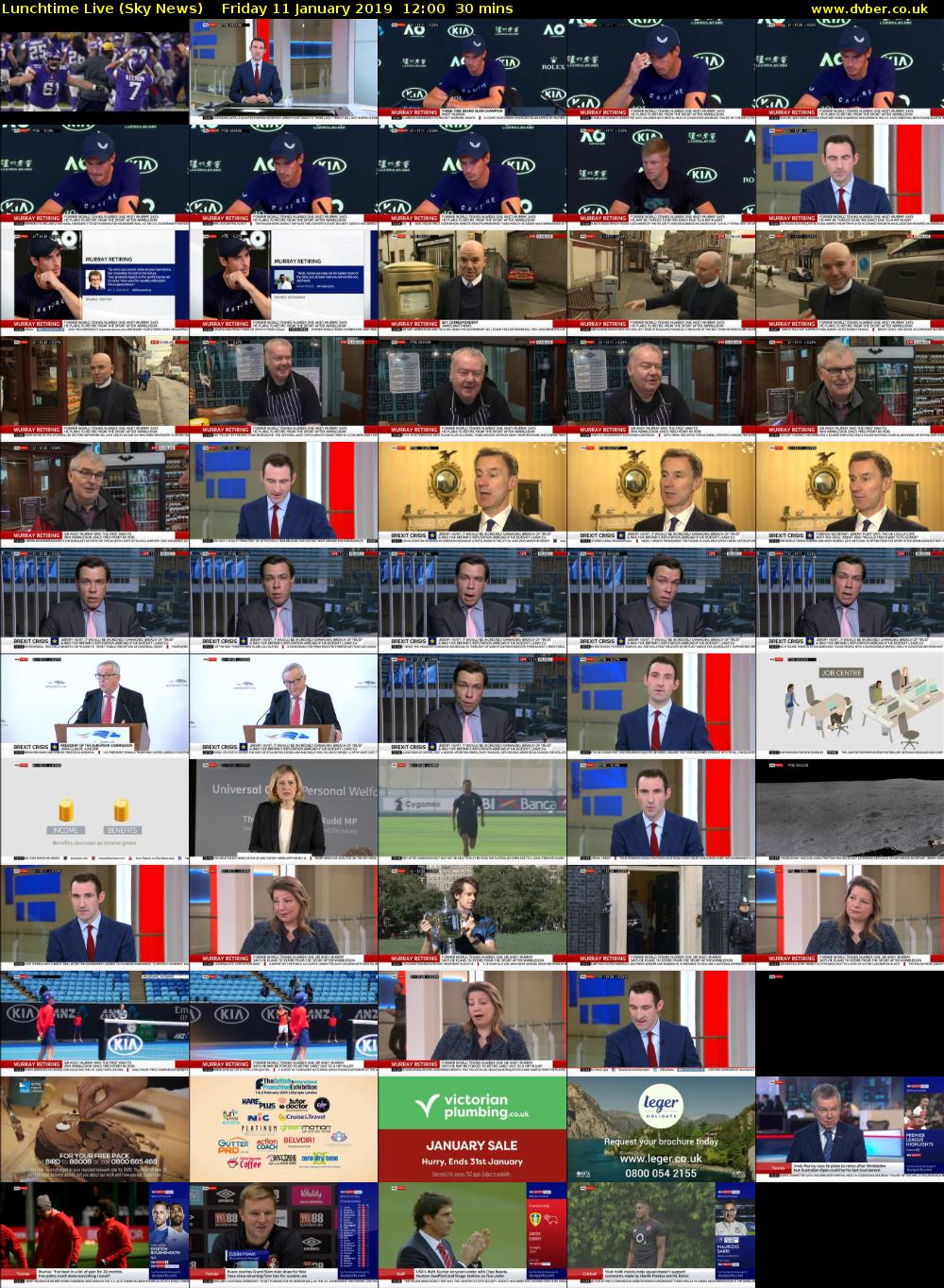 Lunchtime Live (Sky News) Friday 11 January 2019 12:00 - 12:30