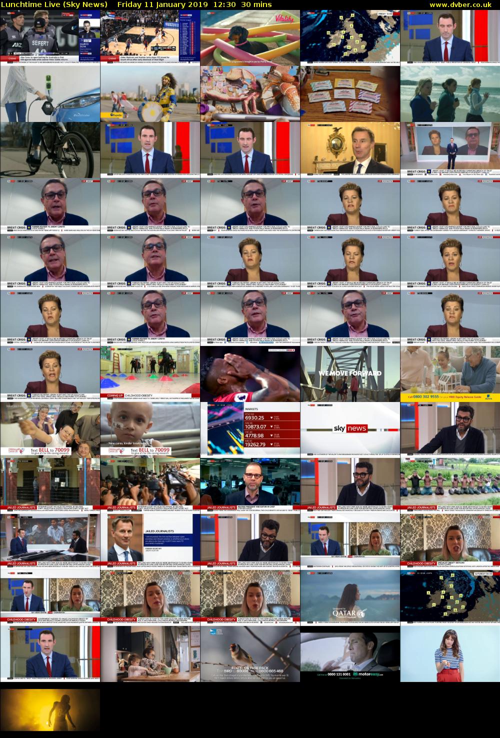 Lunchtime Live (Sky News) Friday 11 January 2019 12:30 - 13:00