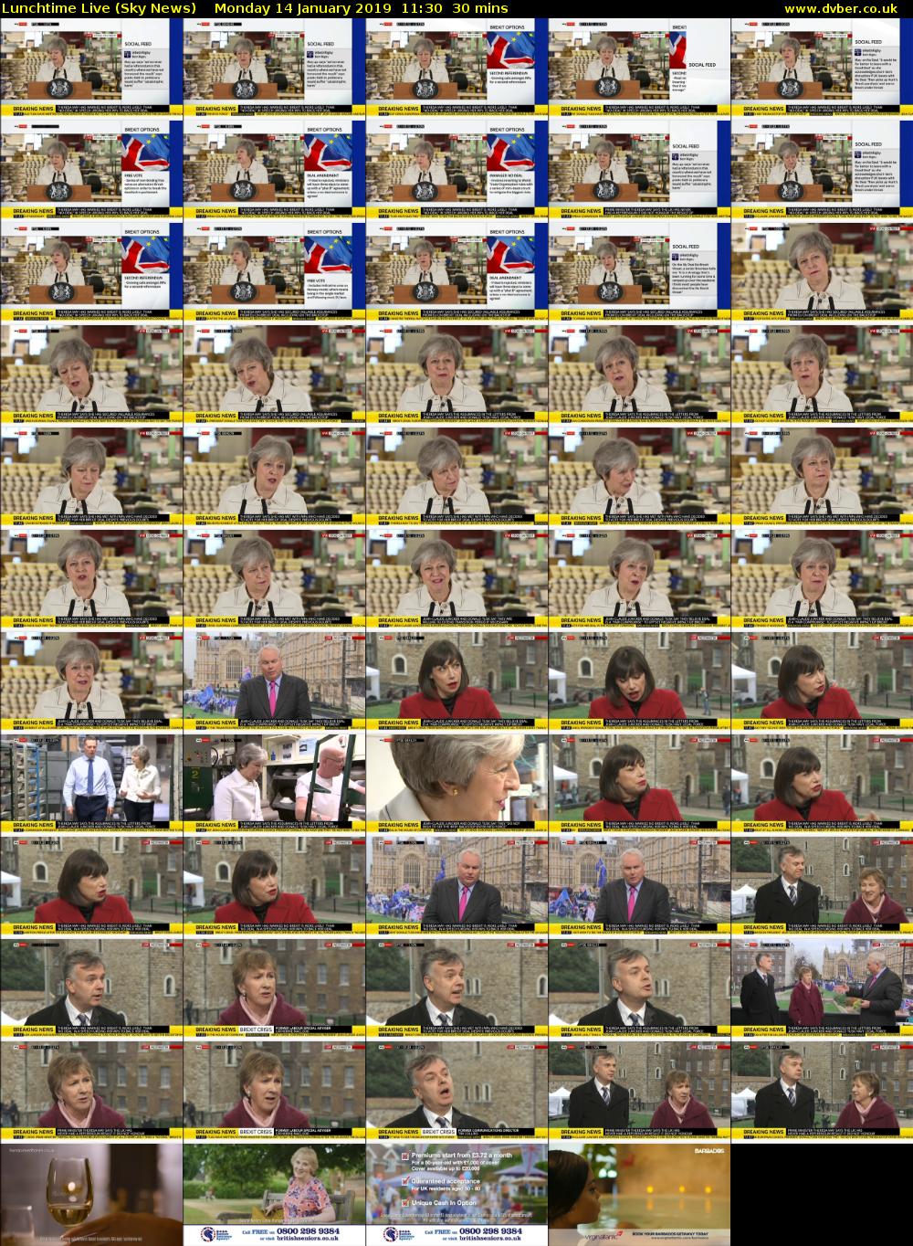 Lunchtime Live (Sky News) Monday 14 January 2019 11:30 - 12:00