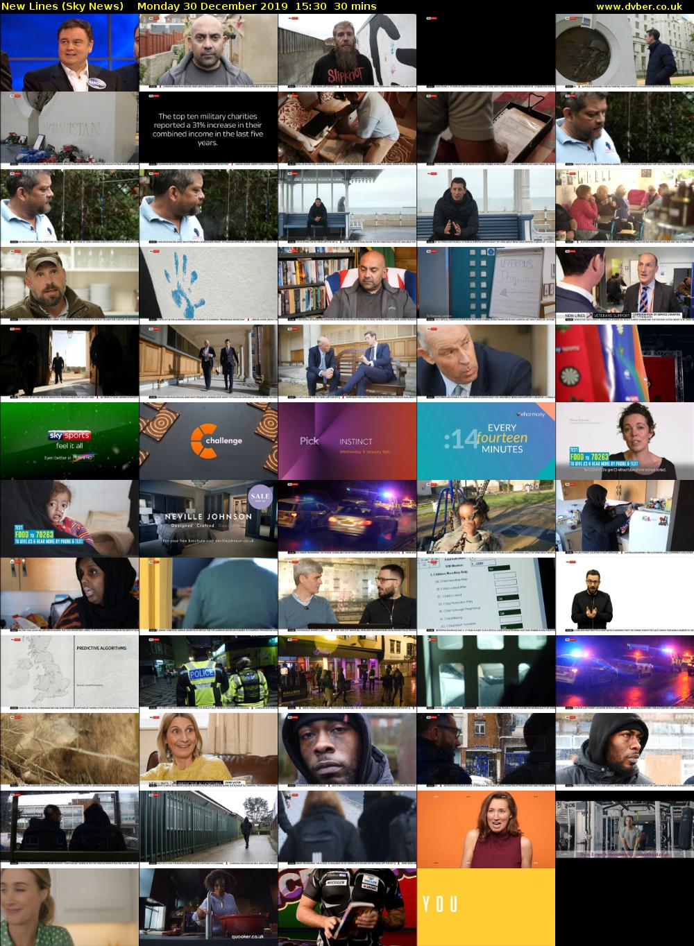New Lines (Sky News) Monday 30 December 2019 15:30 - 16:00