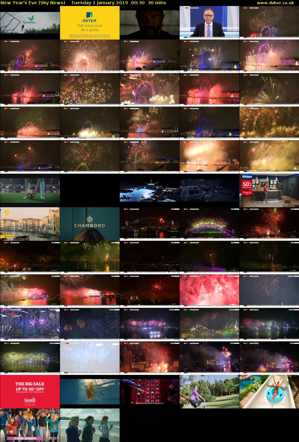 New Year's Eve (Sky News) Tuesday 1 January 2019 00:30 - 01:00