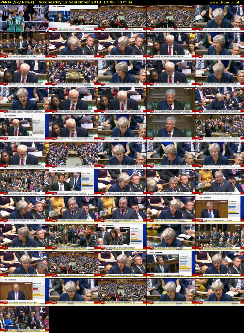 PMQs (Sky News) Wednesday 12 September 2018 12:00 - 12:30