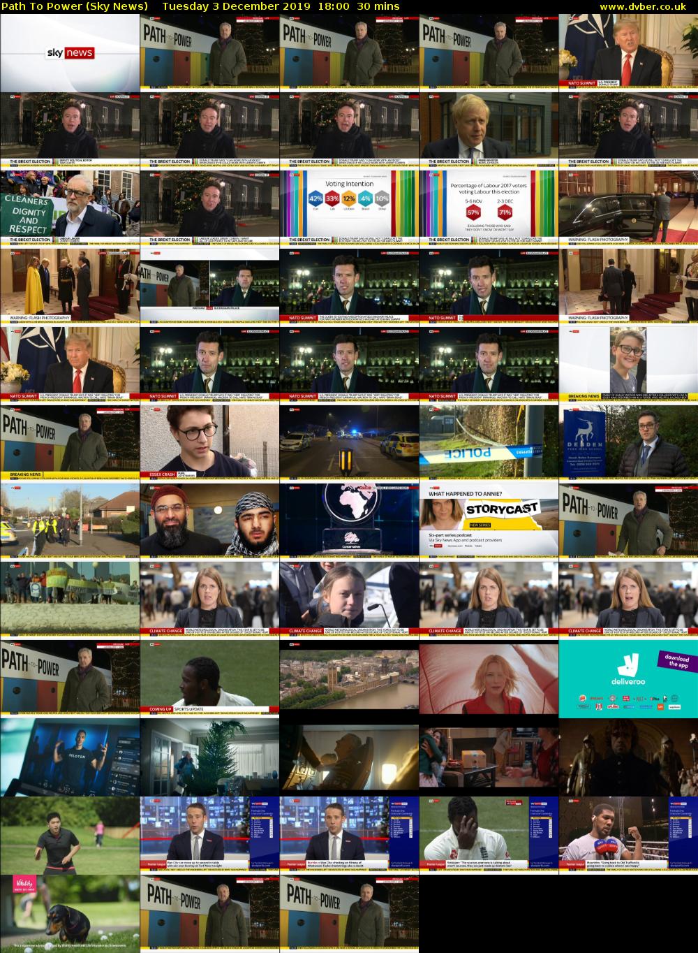Path To Power (Sky News) Tuesday 3 December 2019 18:00 - 18:30