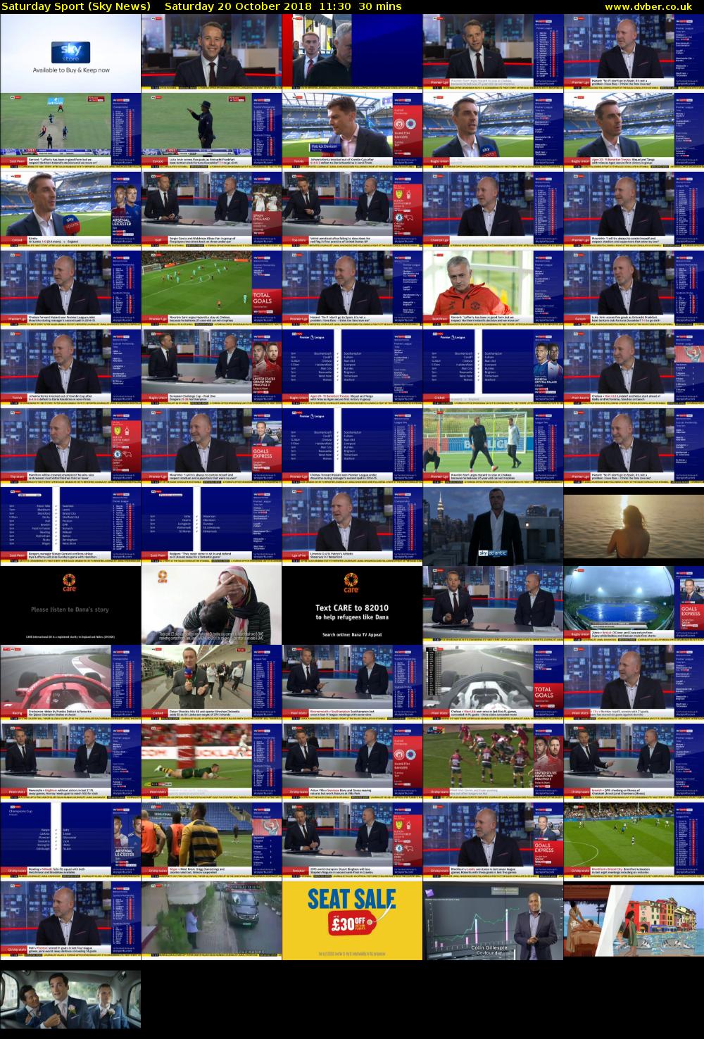 Saturday Sport (Sky News) Saturday 20 October 2018 11:30 - 12:00
