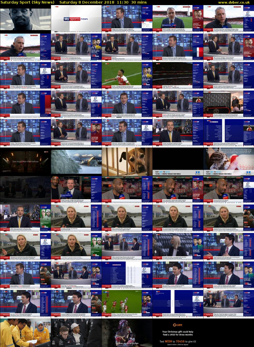 Saturday Sport (Sky News) Saturday 8 December 2018 11:30 - 12:00