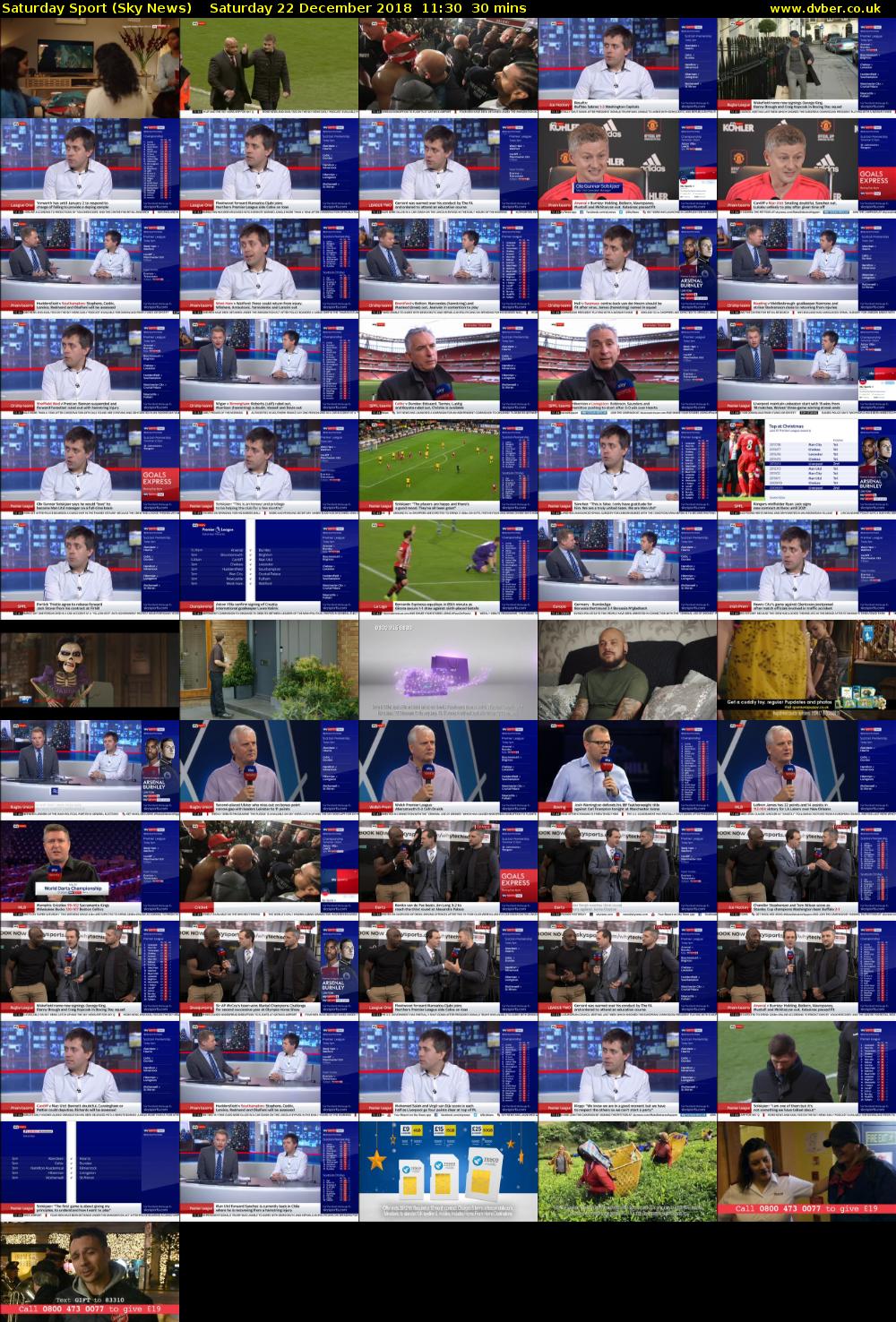 Saturday Sport (Sky News) Saturday 22 December 2018 11:30 - 12:00