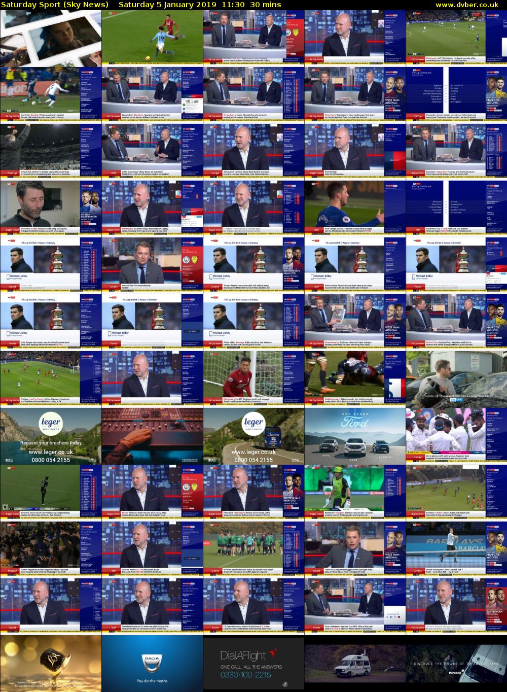 Saturday Sport (Sky News) Saturday 5 January 2019 11:30 - 12:00