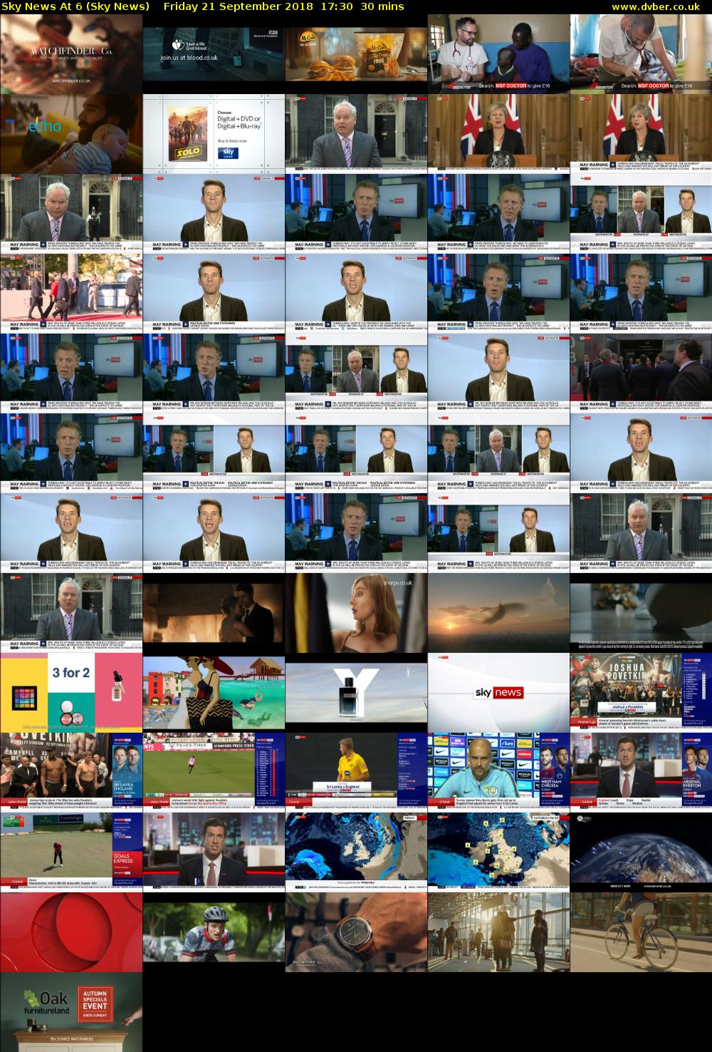 Sky News At 6 (Sky News) Friday 21 September 2018 17:30 - 18:00