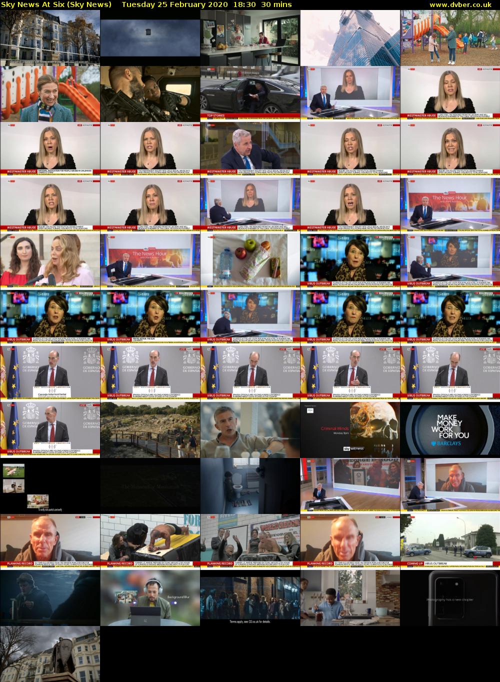 Sky News At Six (Sky News) Tuesday 25 February 2020 18:30 - 19:00