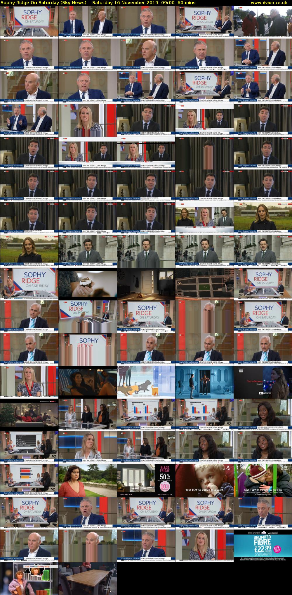 Sophy Ridge On Saturday (Sky News) Saturday 16 November 2019 09:00 - 10:00