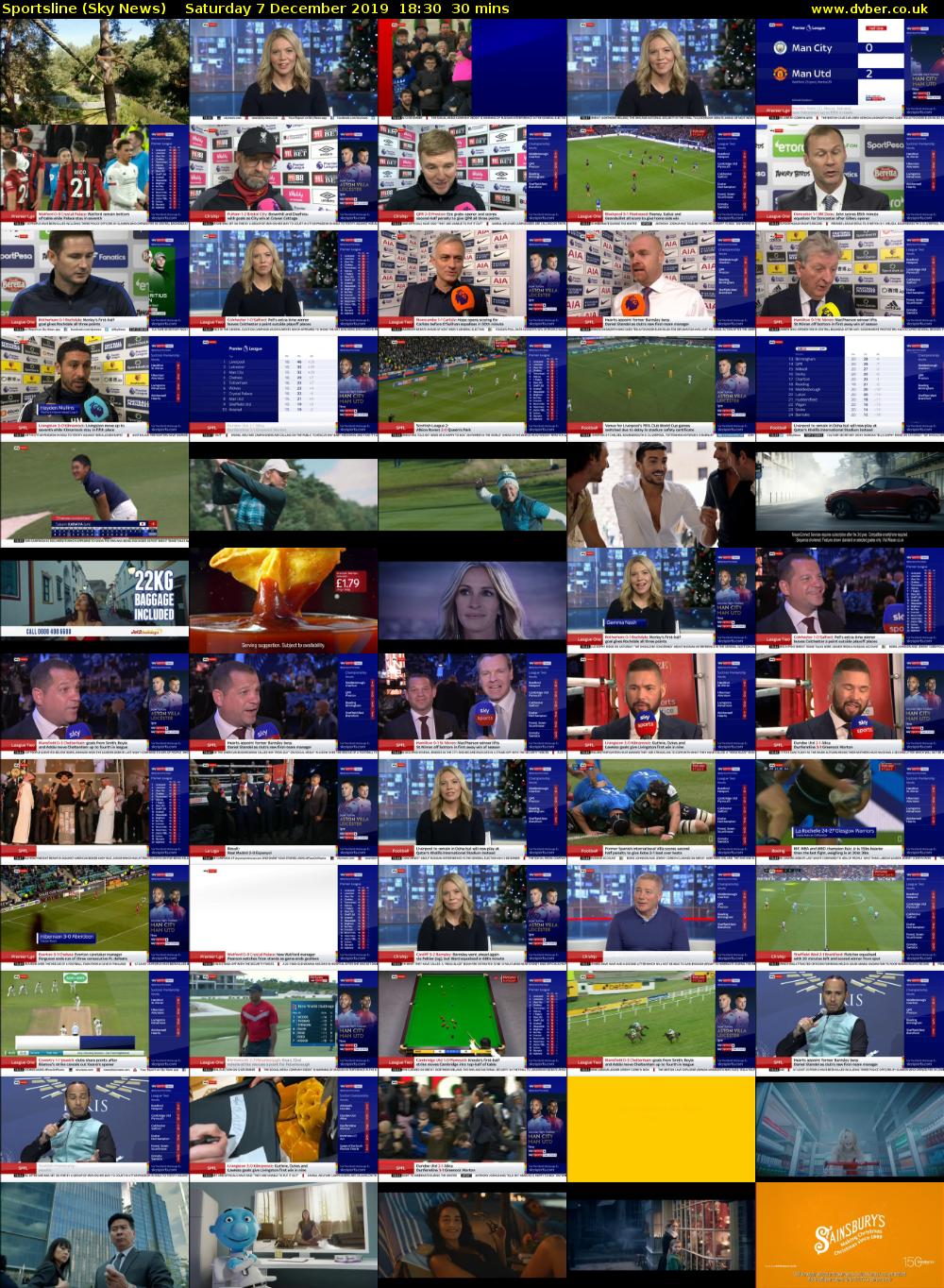Sportsline (Sky News) Saturday 7 December 2019 18:30 - 19:00