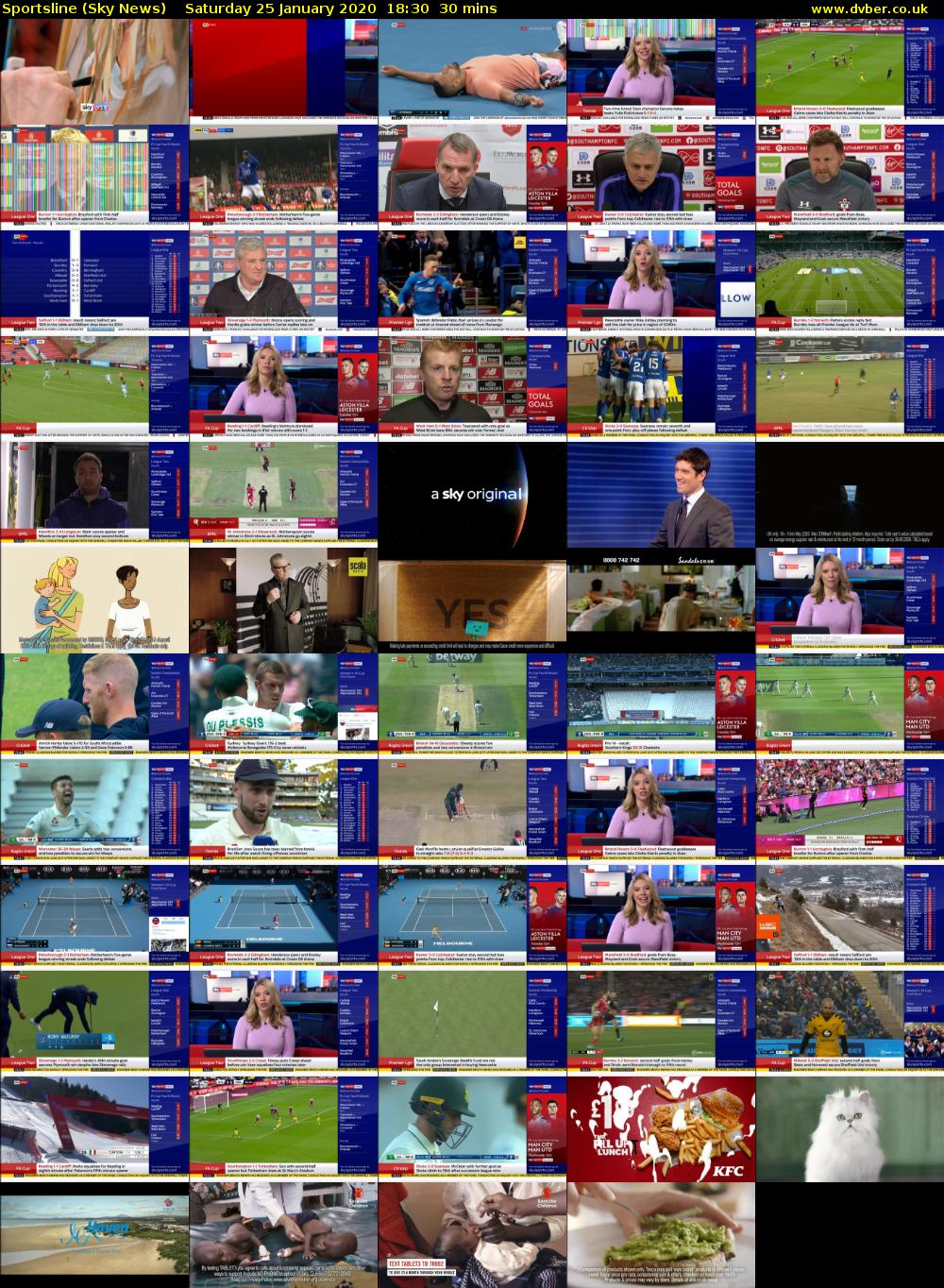 Sportsline (Sky News) Saturday 25 January 2020 18:30 - 19:00
