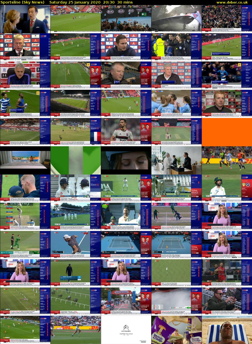 Sportsline (Sky News) Saturday 25 January 2020 20:30 - 21:00