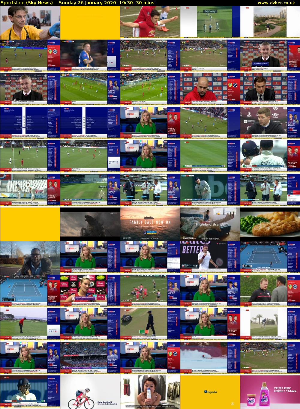 Sportsline (Sky News) Sunday 26 January 2020 19:30 - 20:00