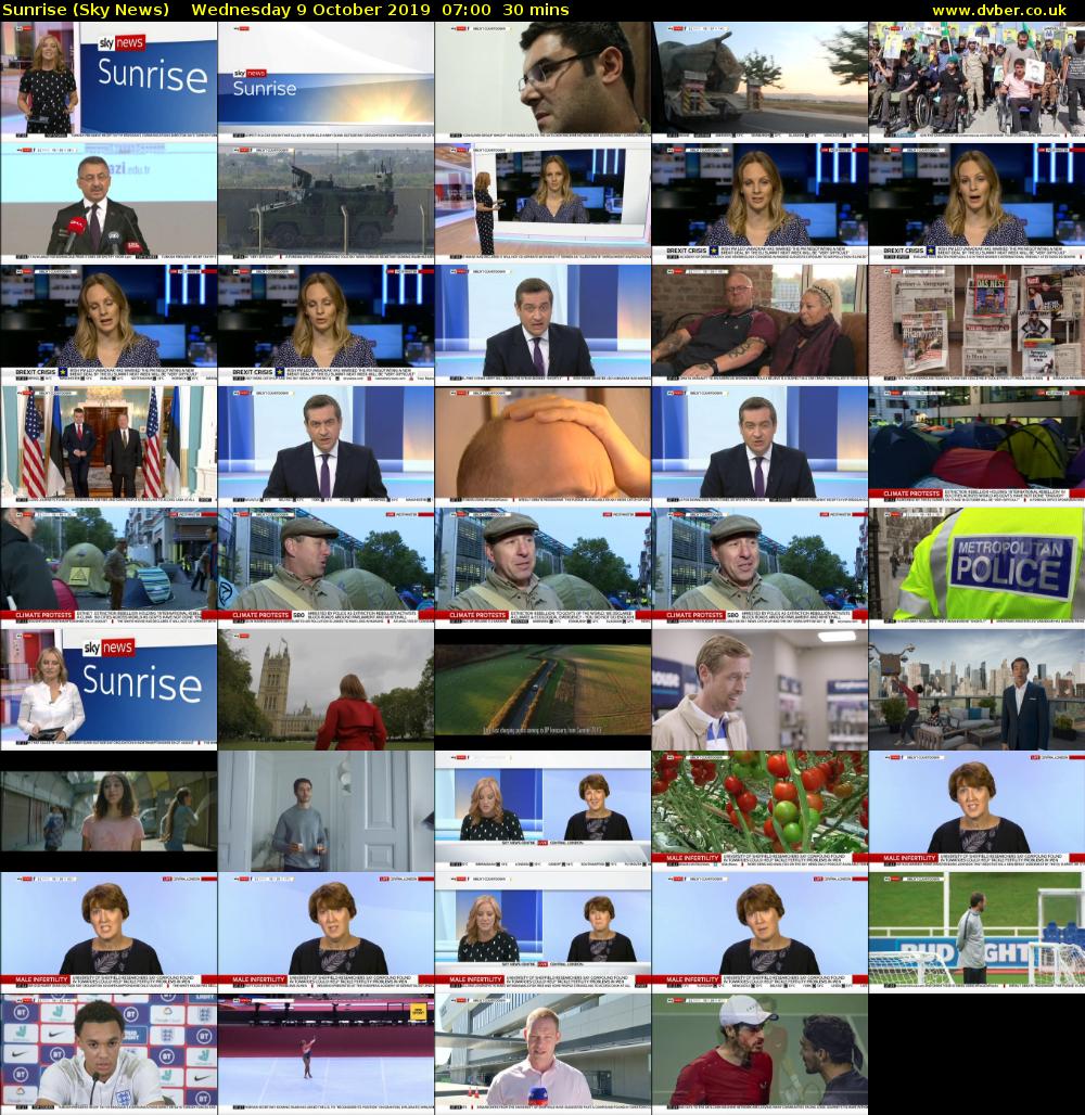 Sunrise (Sky News) Wednesday 9 October 2019 07:00 - 07:30